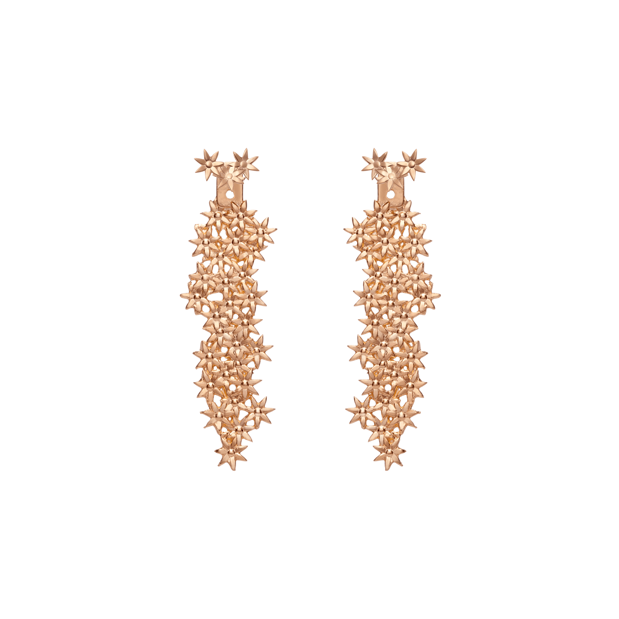 Flower Earring Back Large Rose Gold Vermeil 14k Rose Gold 18k Rose Gold    Front First Pair | Single |
