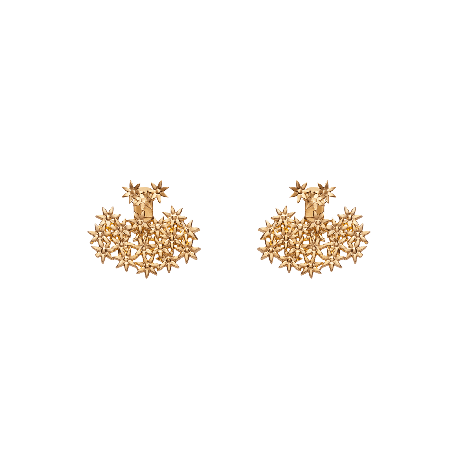 Flower Earring Back Small Yellow Gold Vermeil 14k Yellow Gold 18k Yellow Gold     Front First Pair | Single |