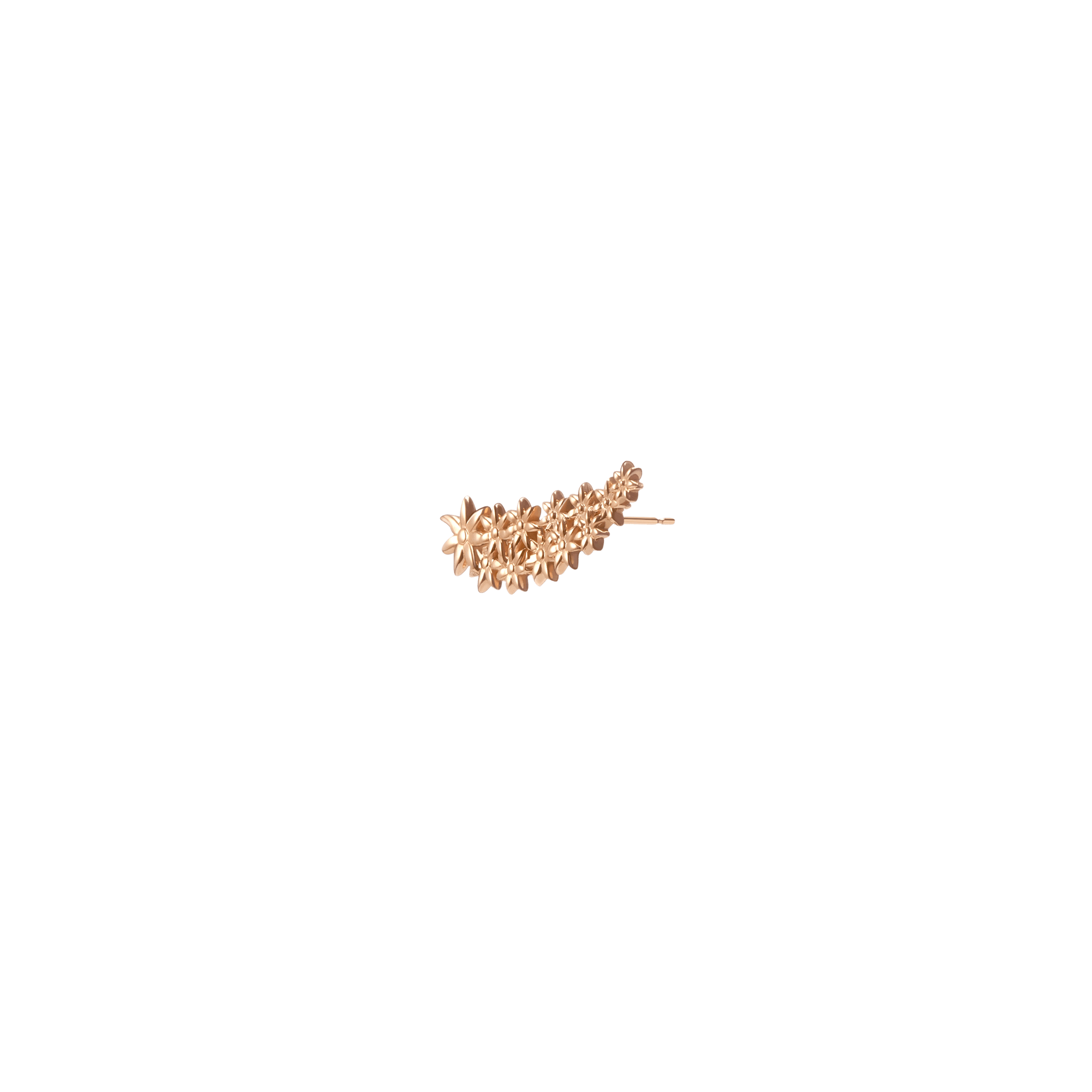 Flower Climber Rose Gold Vermeil 14k Rose Gold 18k Rose Gold Half Side