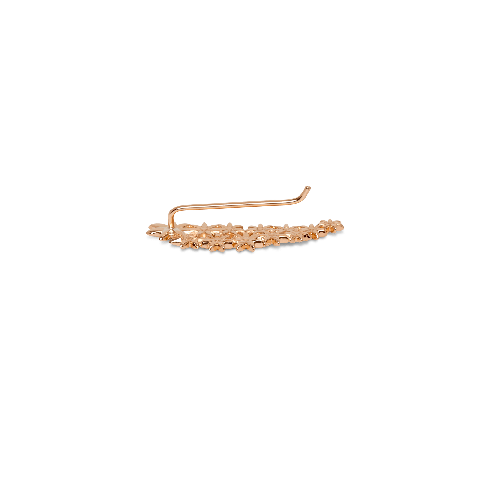 Flower Climber Rose Gold Vermeil 14k Rose Gold 18k Rose Gold Half Side