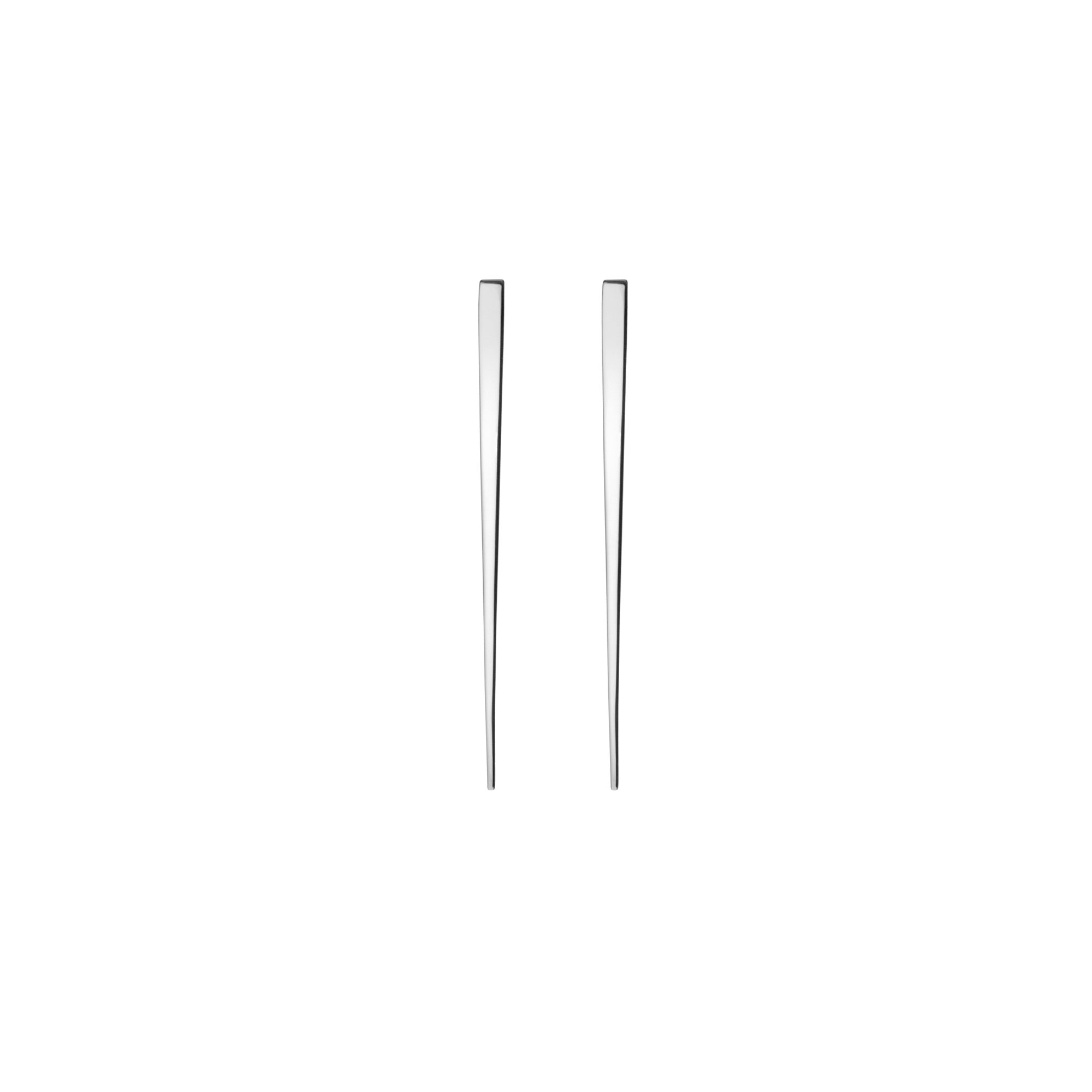 Obelisk Earring Sterling Silver White Gold Vermeil 14k White Gold 18k White Gold    Pair | Single |