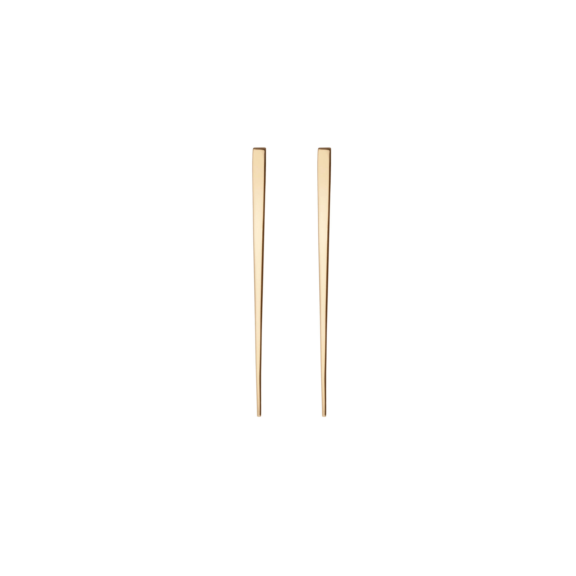 Obelisk Earring Yellow Gold Vermeil 14k Yellow Gold 18k Yellow Gold    Pair | Single |