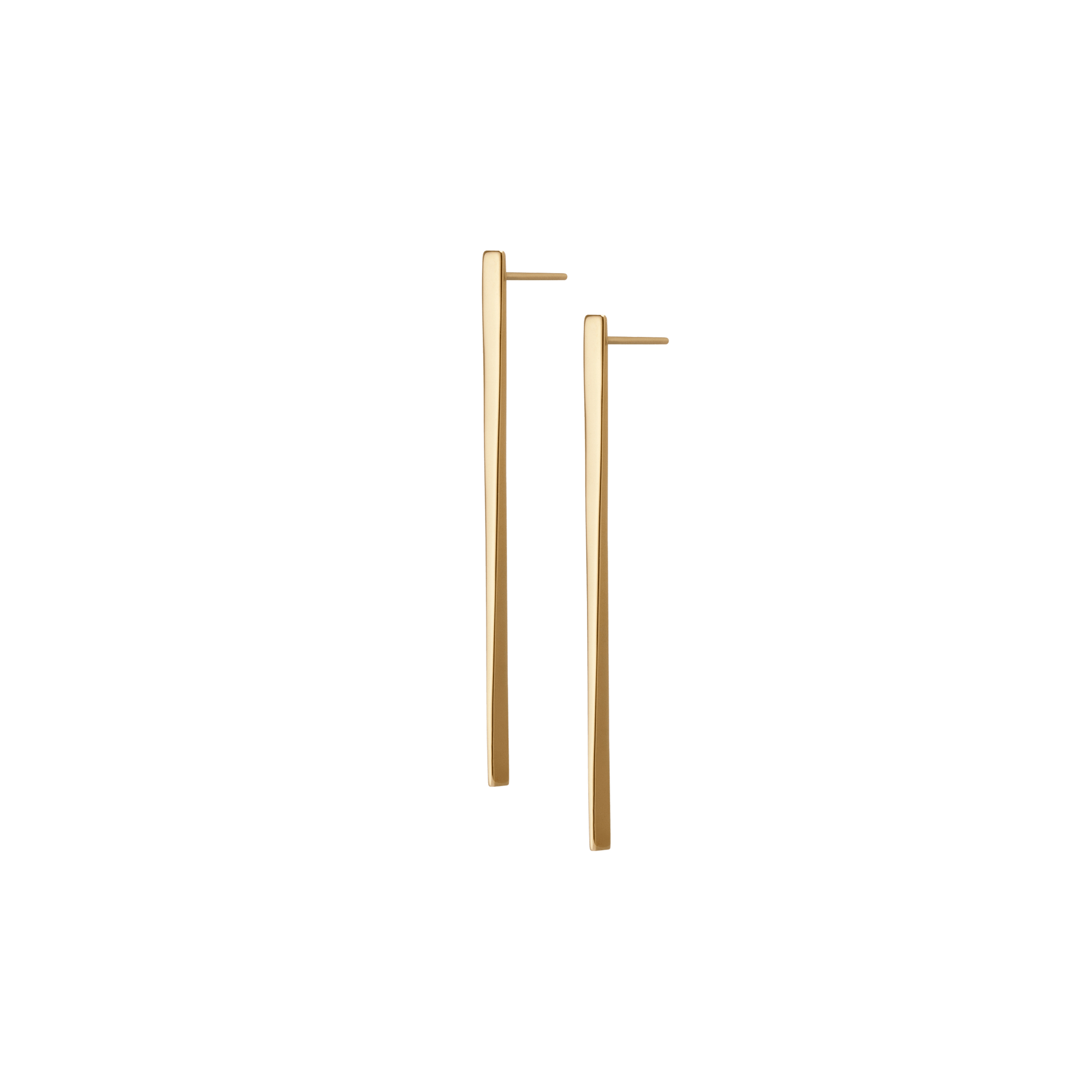 Obelisk Earring Yellow Gold Vermeil 14k Yellow Gold 18k Yellow Gold Half Side    Front First Pair | Single |