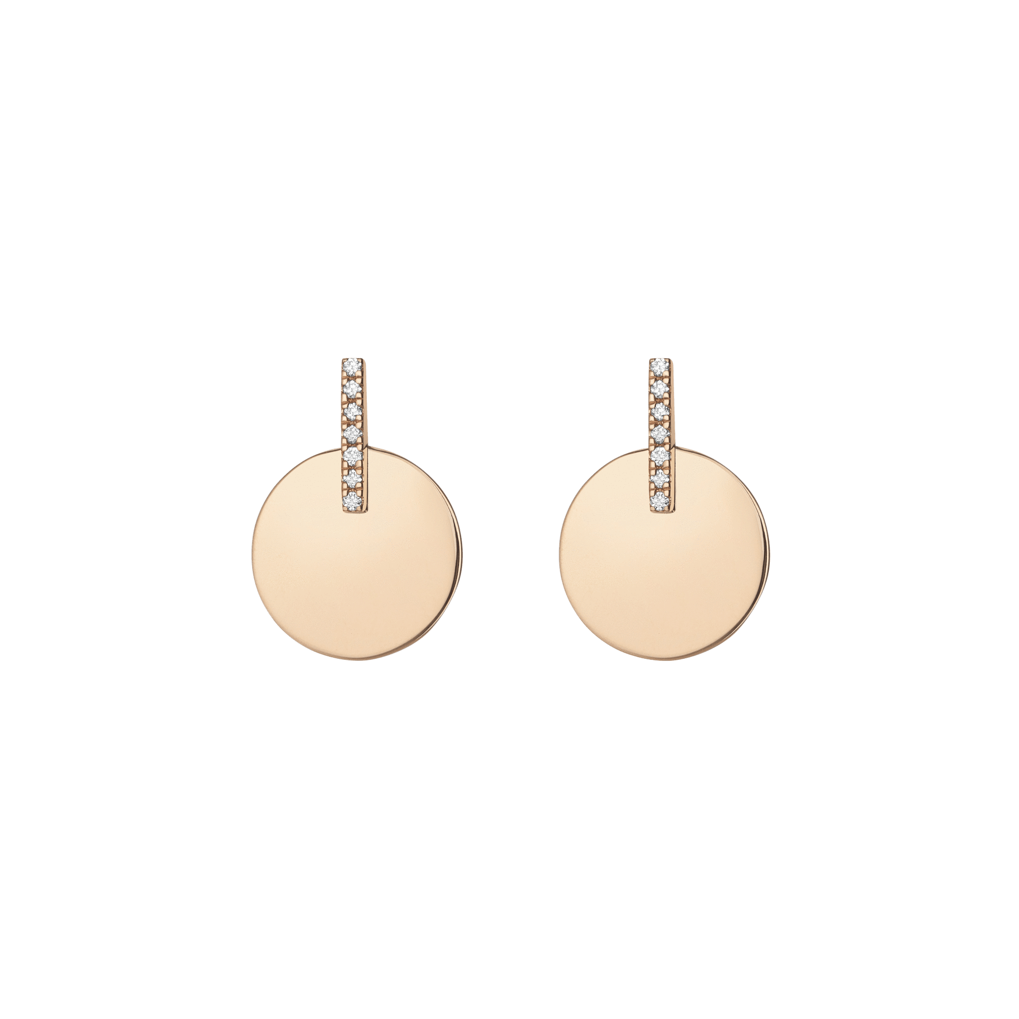 Gold Disk Earrings 14k Yellow Gold 18k Yellow Gold Front First Pair | Single |