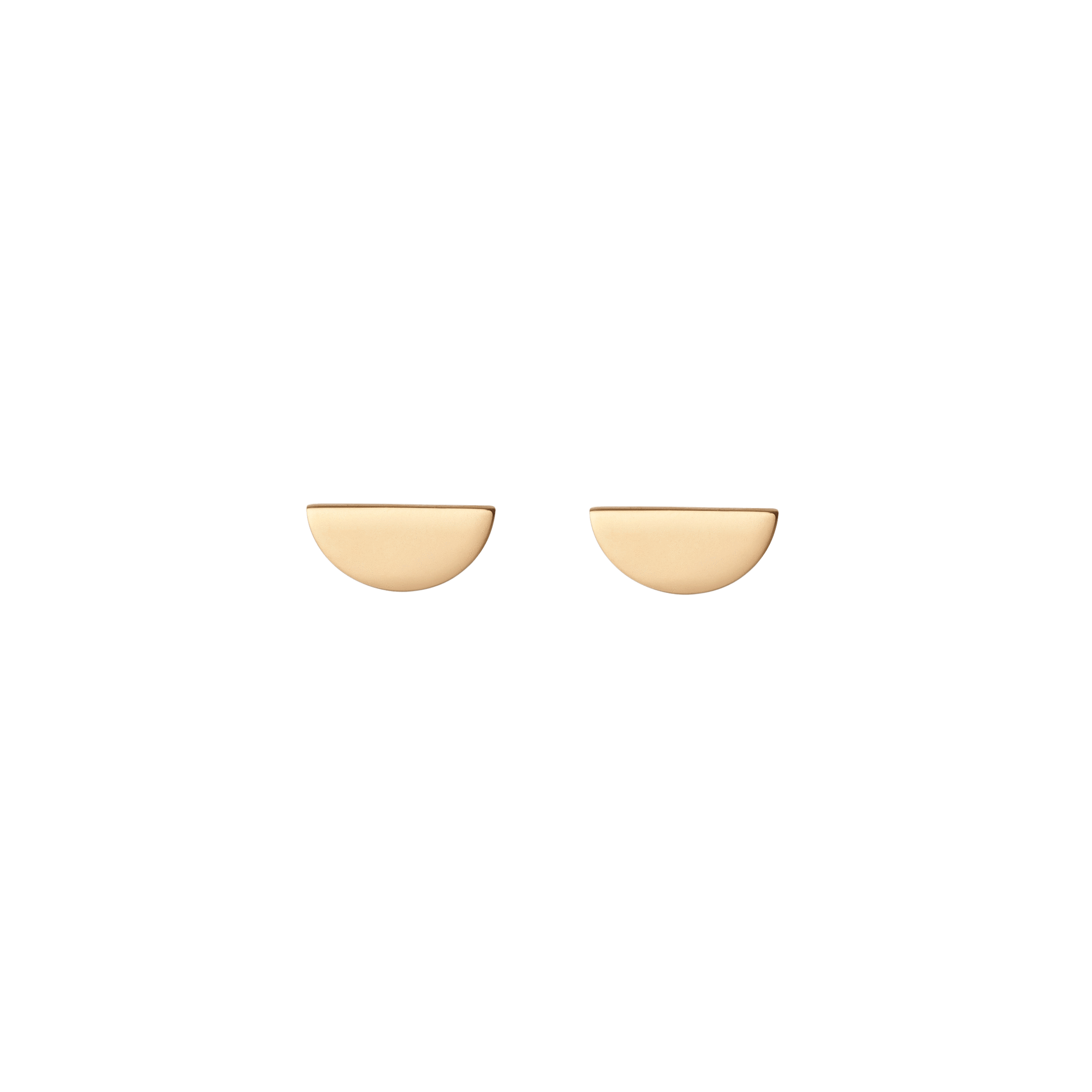 Half Moon Earring Yellow Gold Vermeil 14k Yellow Gold 18k Yellow Gold     Front First Pair | Single |