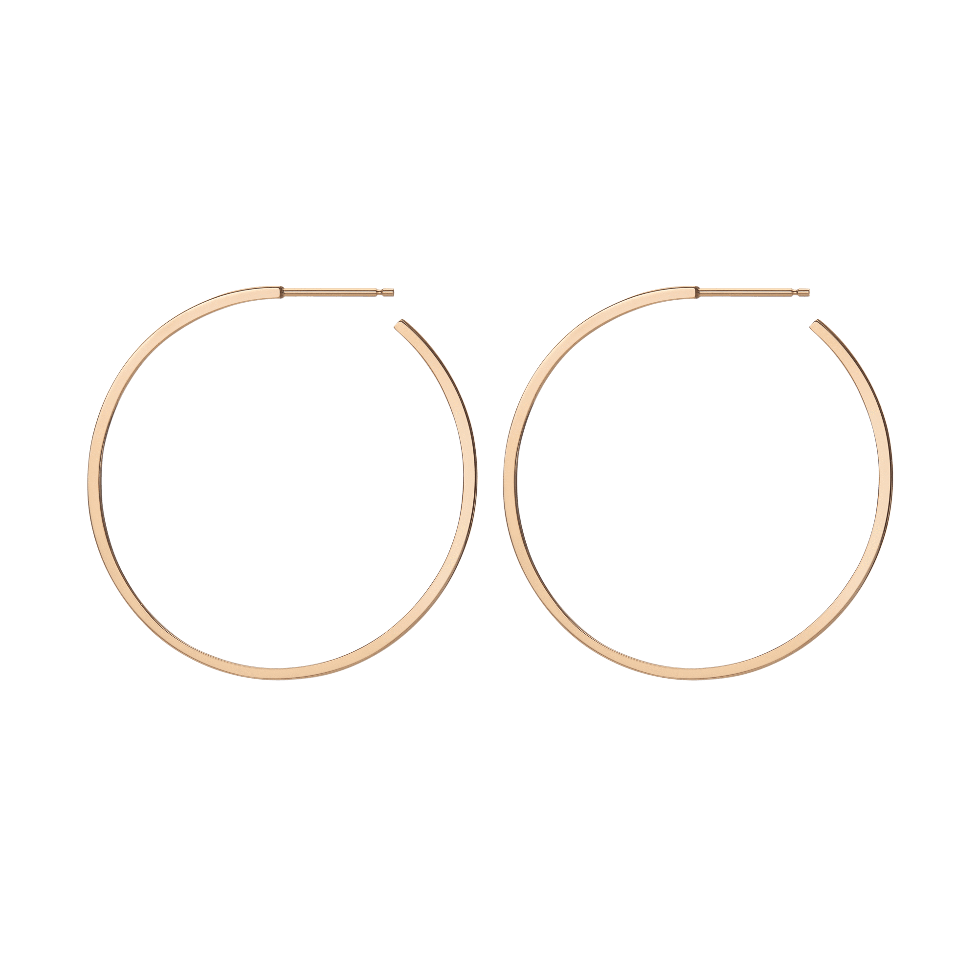 Hoop Earrings Yellow Gold Vermeil 14k Yellow Gold 18k Yellow Gold Side   Pair | Single |