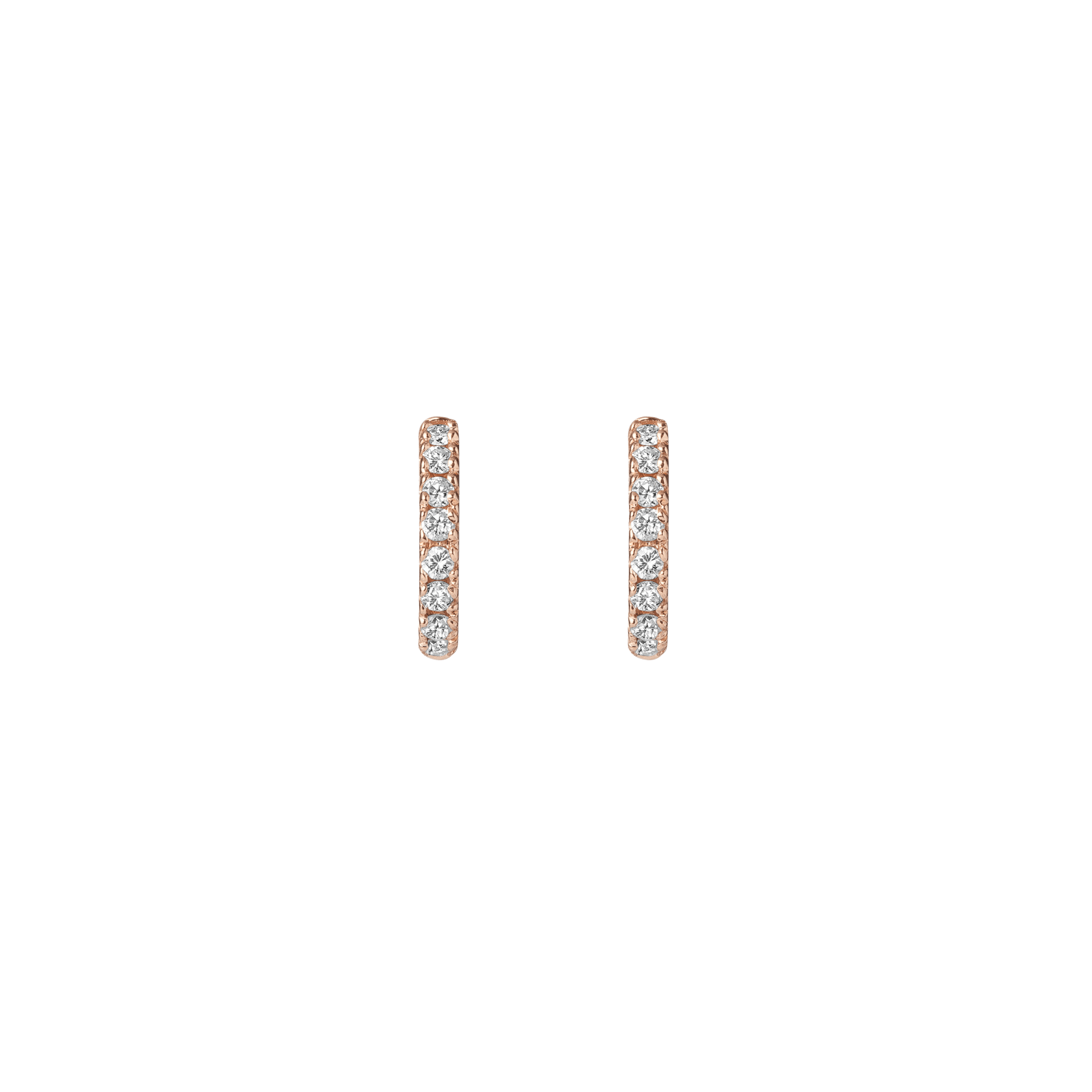 Huggie Earrings  Yellow Gold Vermeil 14k Yellow Gold 18k Yellow Gold White Diamonds    Pair | Single |