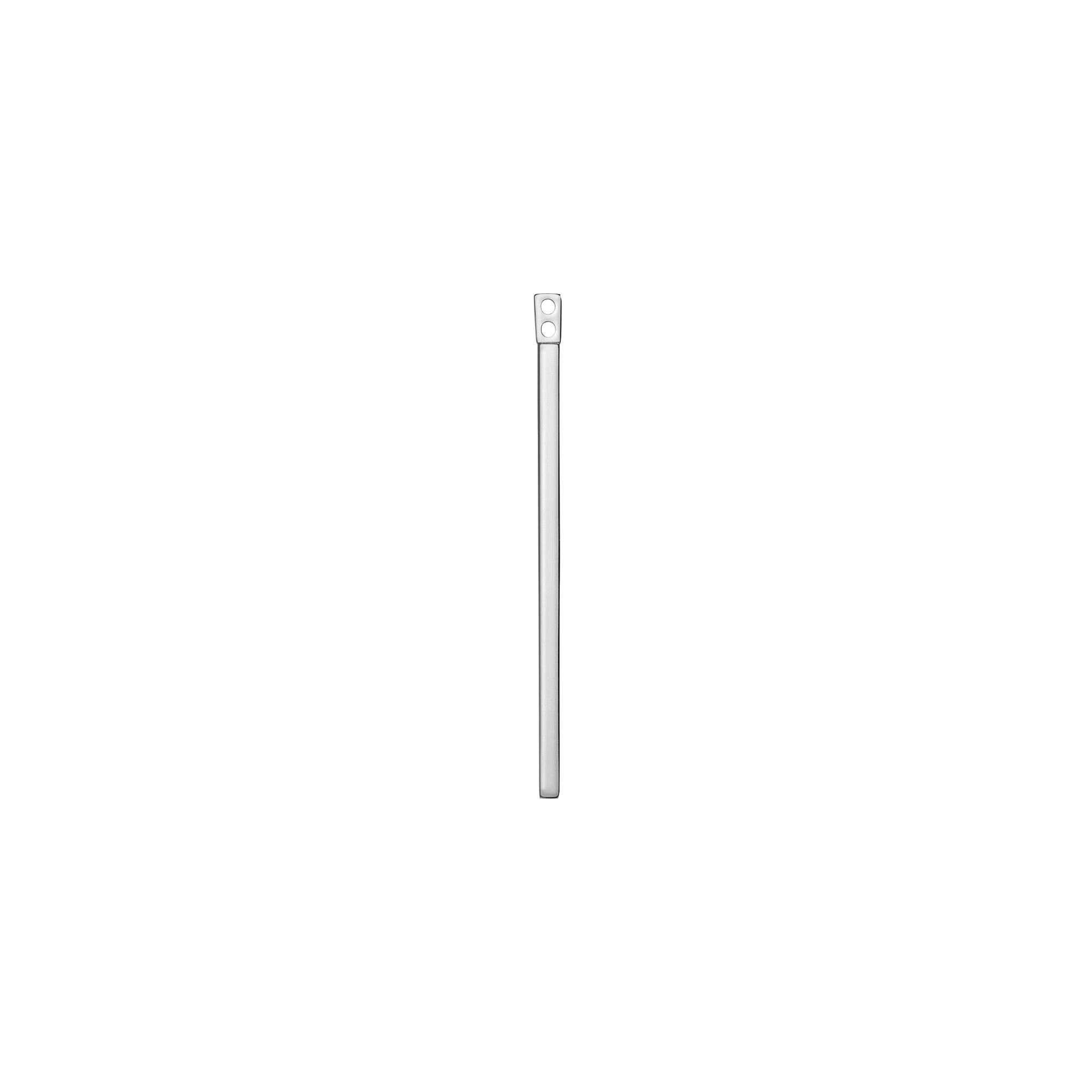 Long Bar Ear Jacket Sterling Silver White Gold Vermeil 14k White Gold 18k White Gold   Front First Pair | Single |