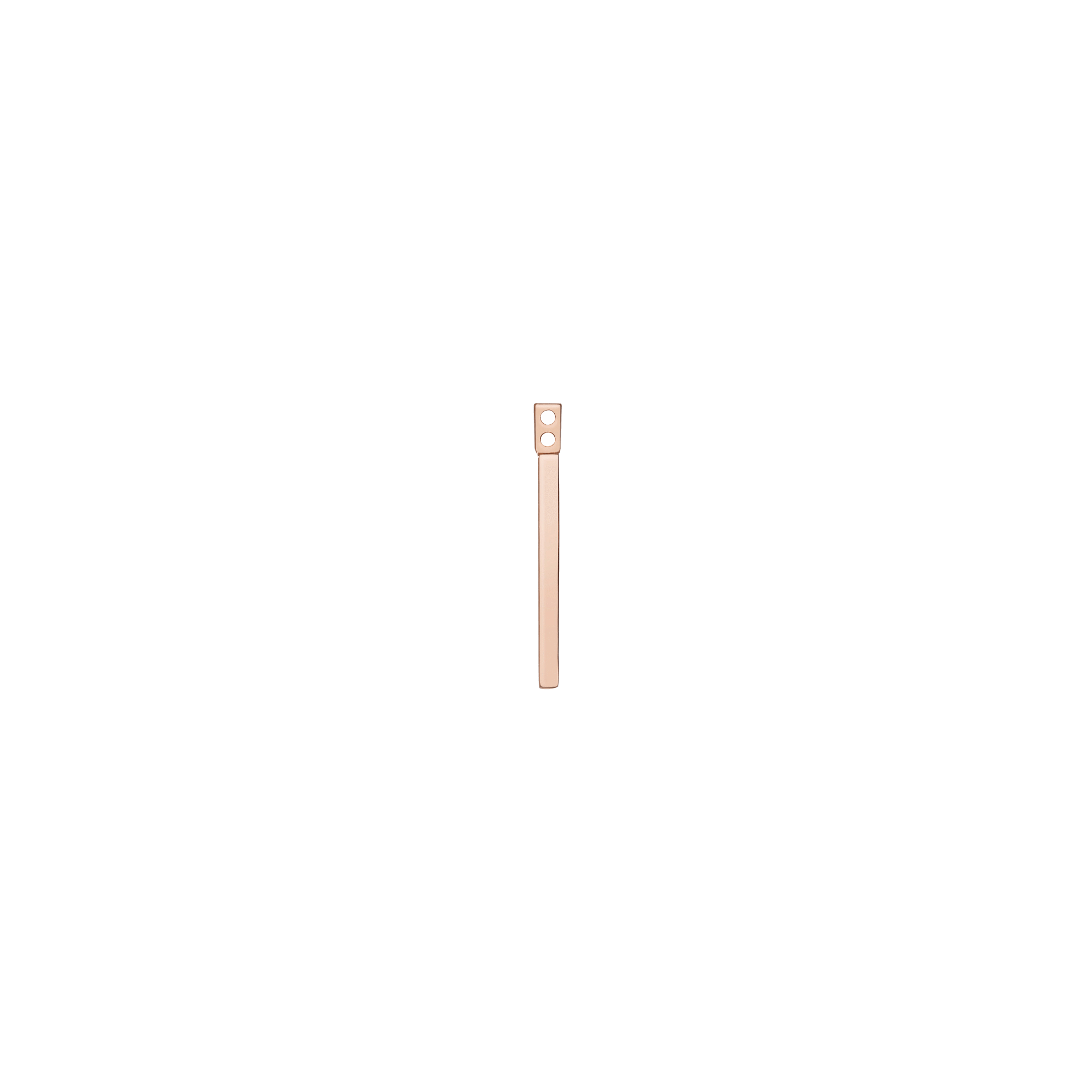 Midi Bar Ear Jacket Rose Gold Vermeil 14k Rose Gold 18k Rose Gold   Front First Pair | Single |