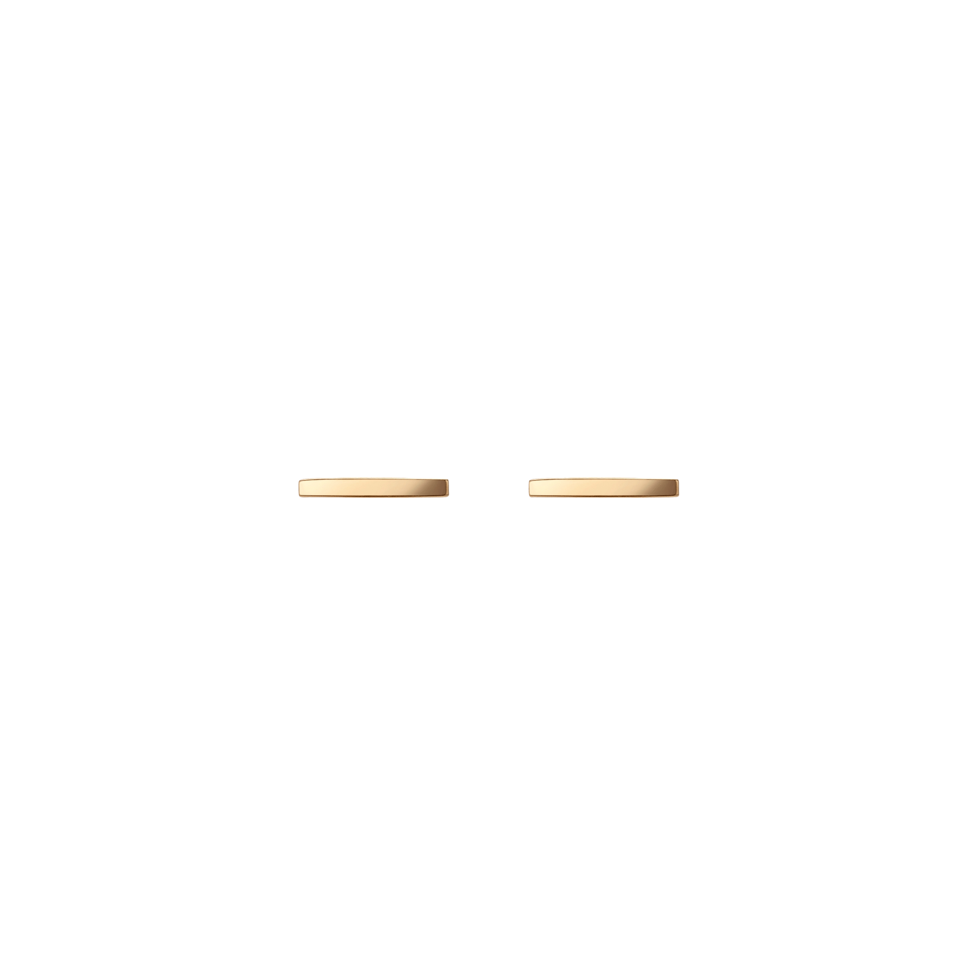 Midi Gold Bar Earring Yellow Gold Vermeil 14k Yellow Gold 18k Yellow Gold Half Side   Pair | Single | First