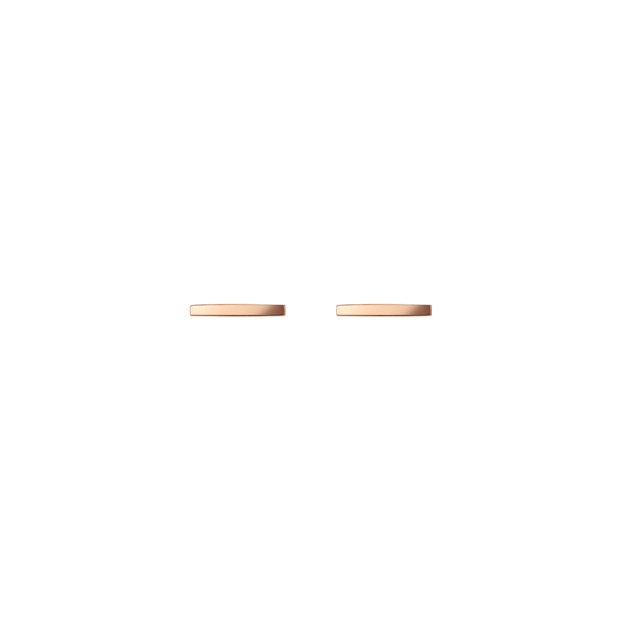 Midi Gold Bar Earring Rose Gold Vermeil 14k Rose Gold 18k Rose Gold    Front First Pair | Single |