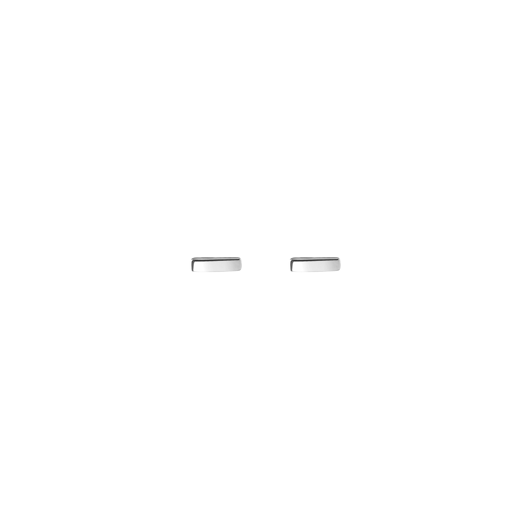 Mini Gold Bar Earring Sterling Silver White Gold Vermeil 14k White Gold 18k White Gold    Front First Pair | Single |