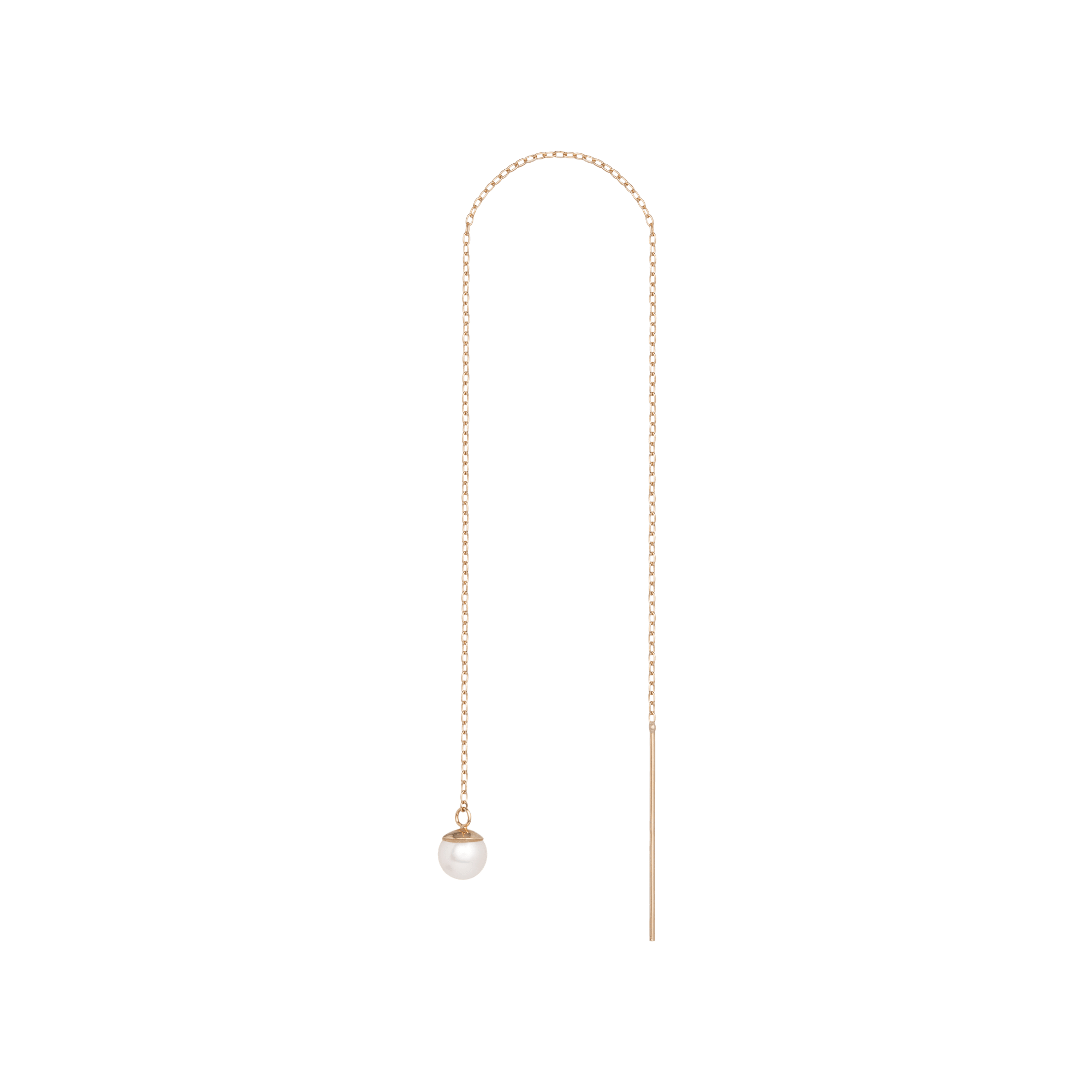 Pearl Ear Chain 14k Yellow Gold 18k Yellow Gold  Front First Pair | Single |
