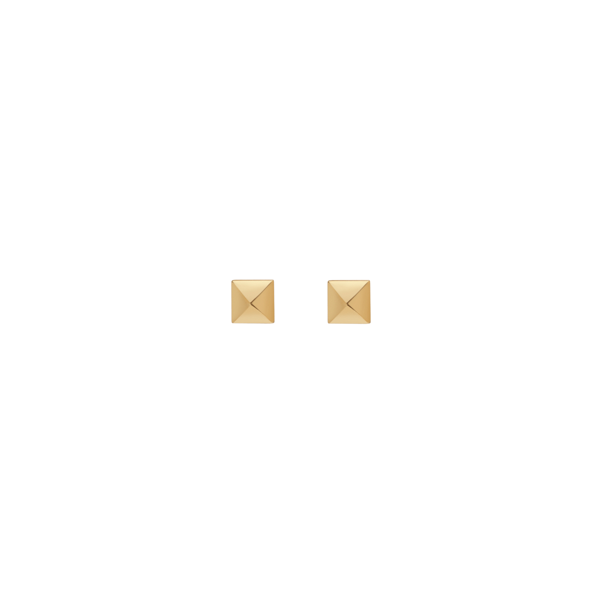 Pyramid Earring Yellow Gold Vermeil 14k Yellow Gold 18k Yellow Gold    Front First Pair | Single |