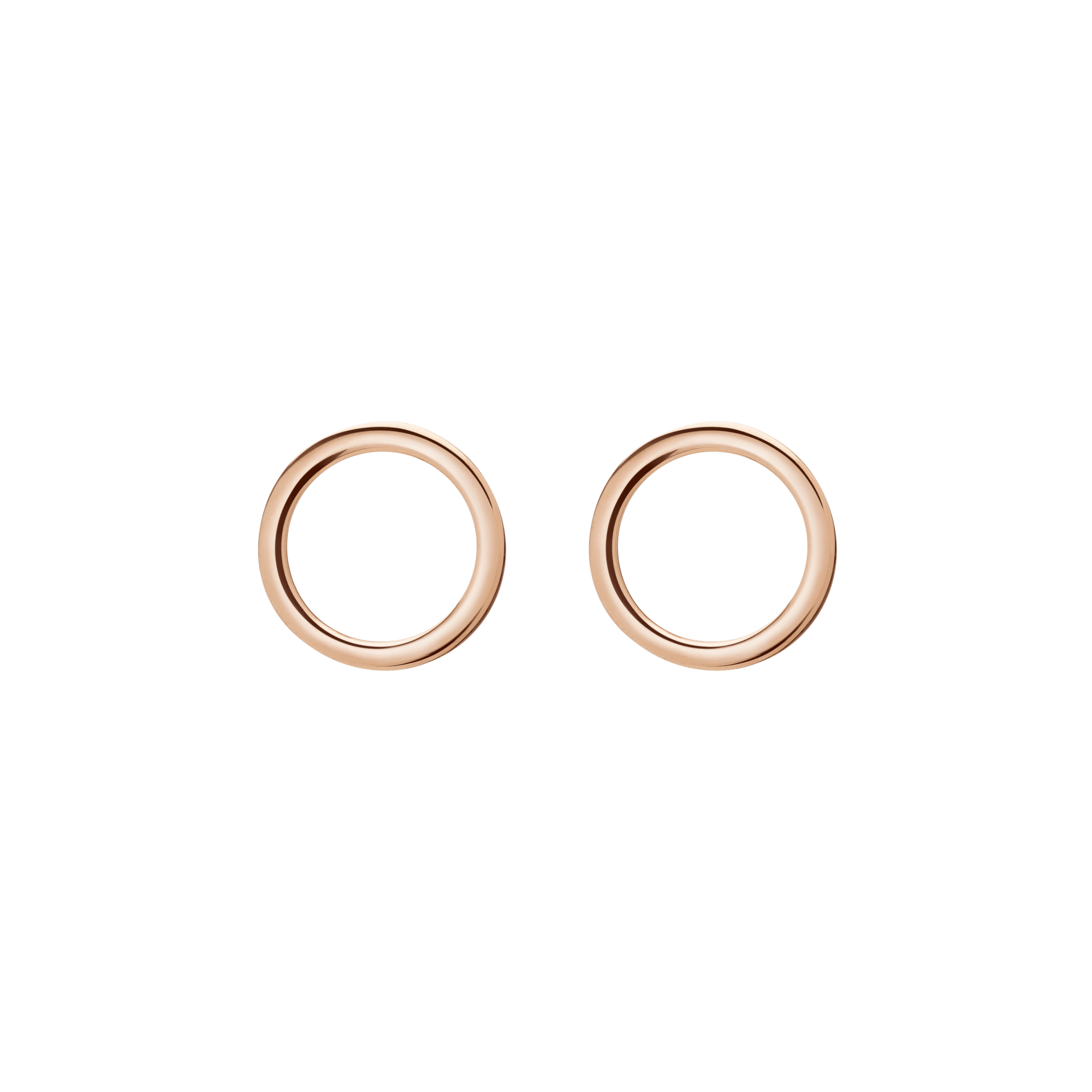 Solid Circle Earrings Rose Gold Vermeil 14k Rose Gold 18k Rose Gold     Front First Pair | Single |