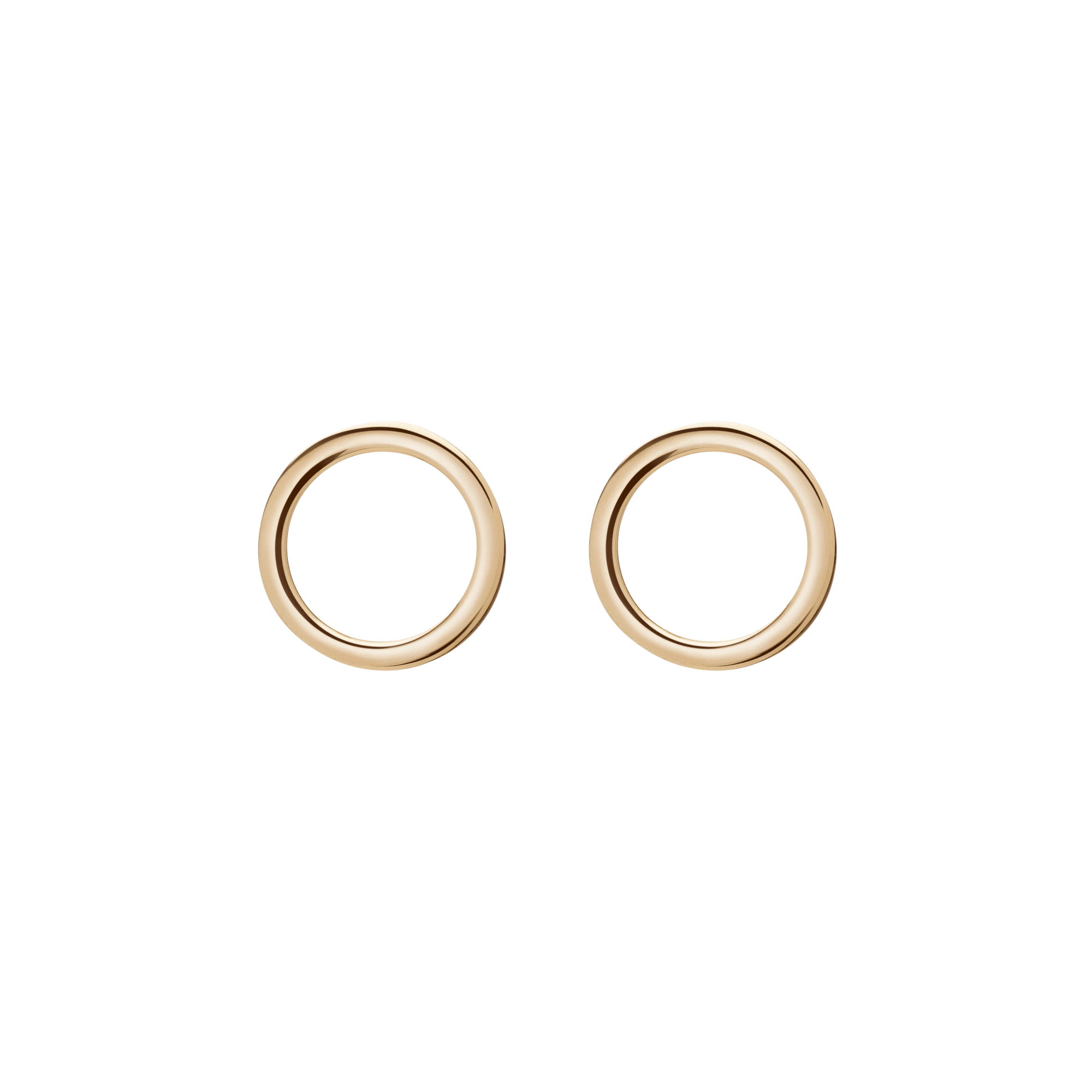 Solid Circle Earrings Yellow Gold Vermeil 14k Yellow Gold 18k Yellow Gold     Front First Pair | Single |