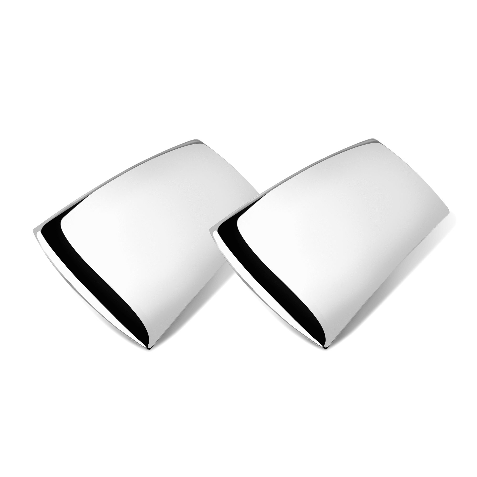 Arc Earrings Sterling Silver White Gold Vermeil 14k White Gold 18k White Gold    Pair | Single |