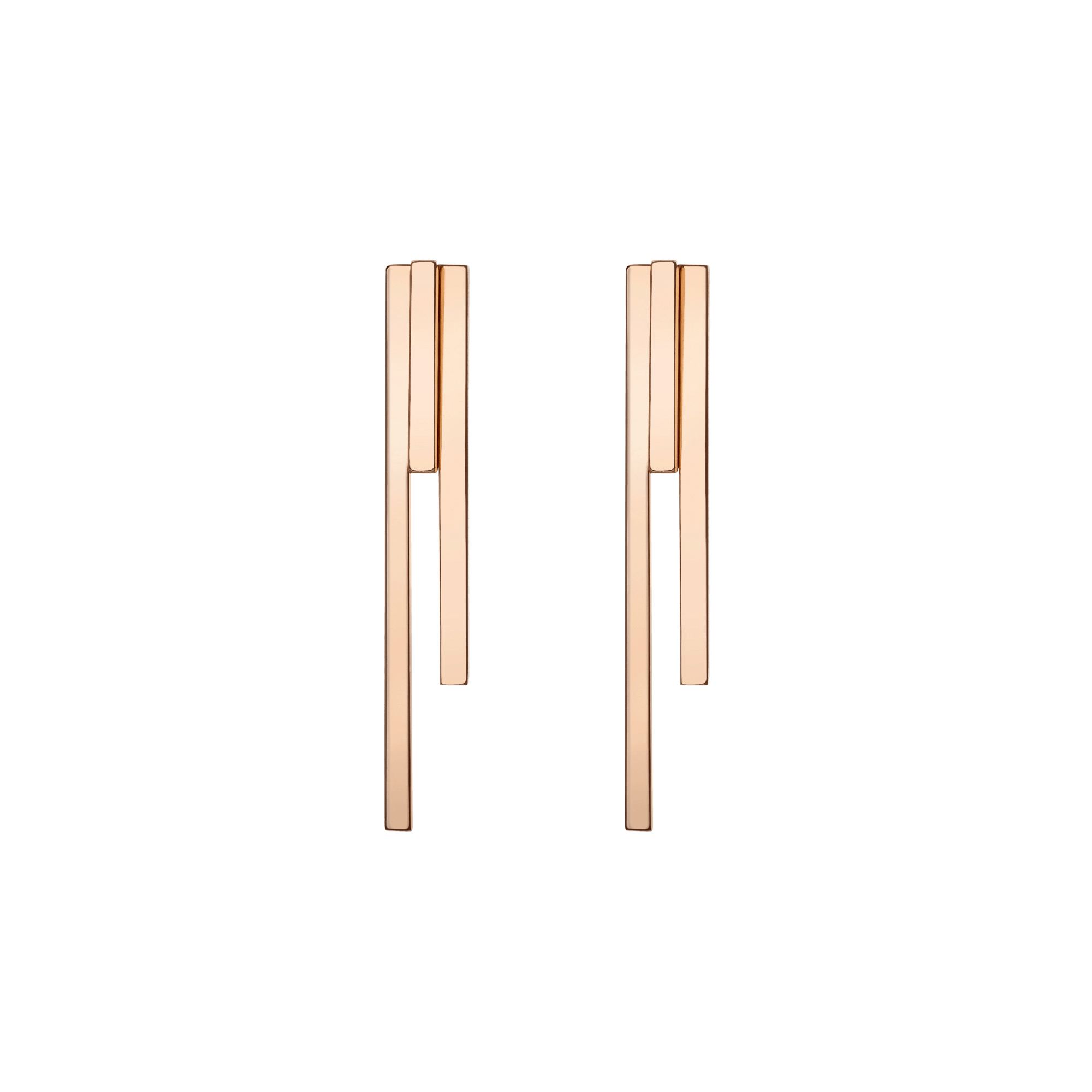 Tribar Ear Jacket Rose Gold Vermeil 14k Rose Gold 18k Rose Gold   Front First Pair | Single |