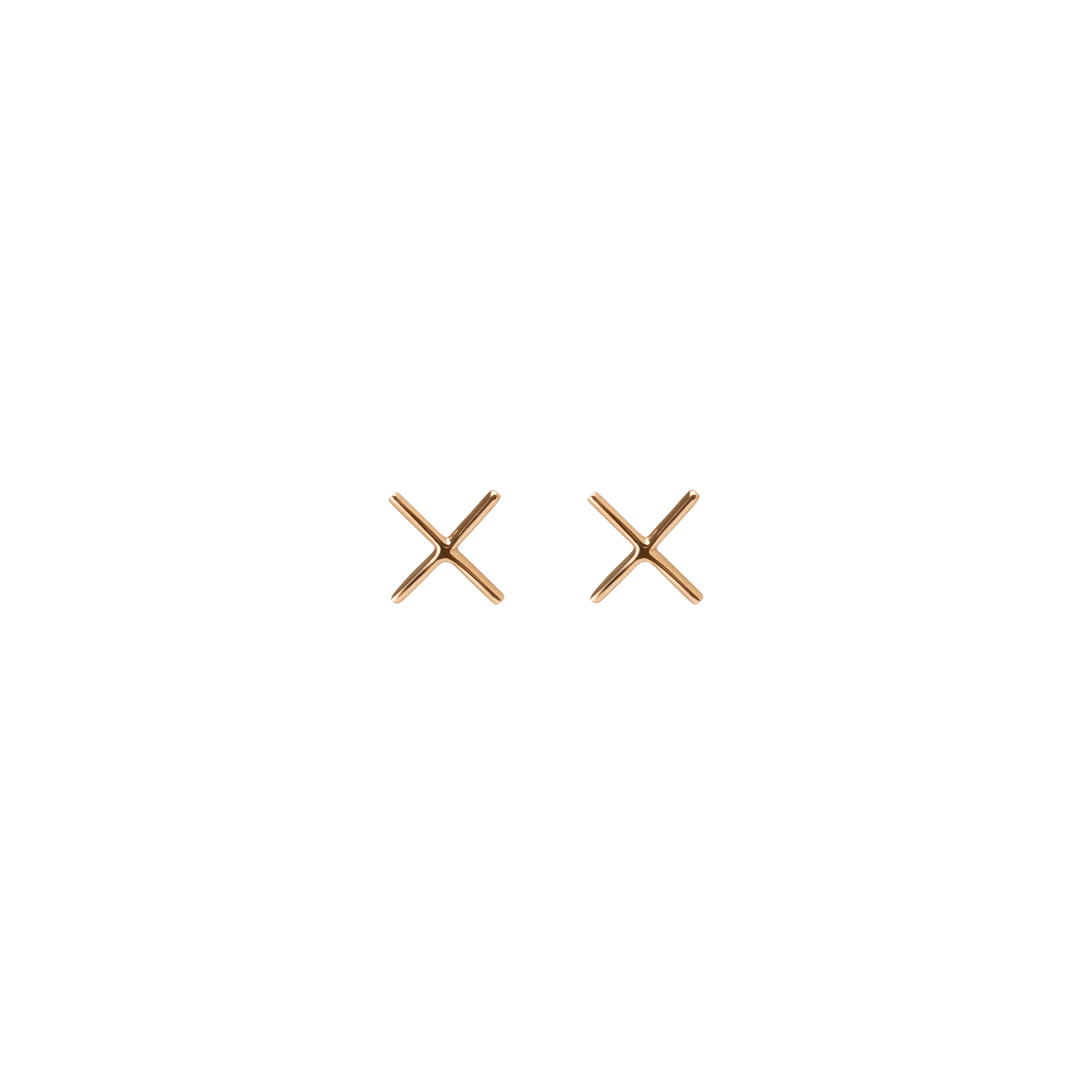 X Earring Yellow Gold Vermeil 14k Yellow Gold 18k Yellow Gold    Pair | Single | First