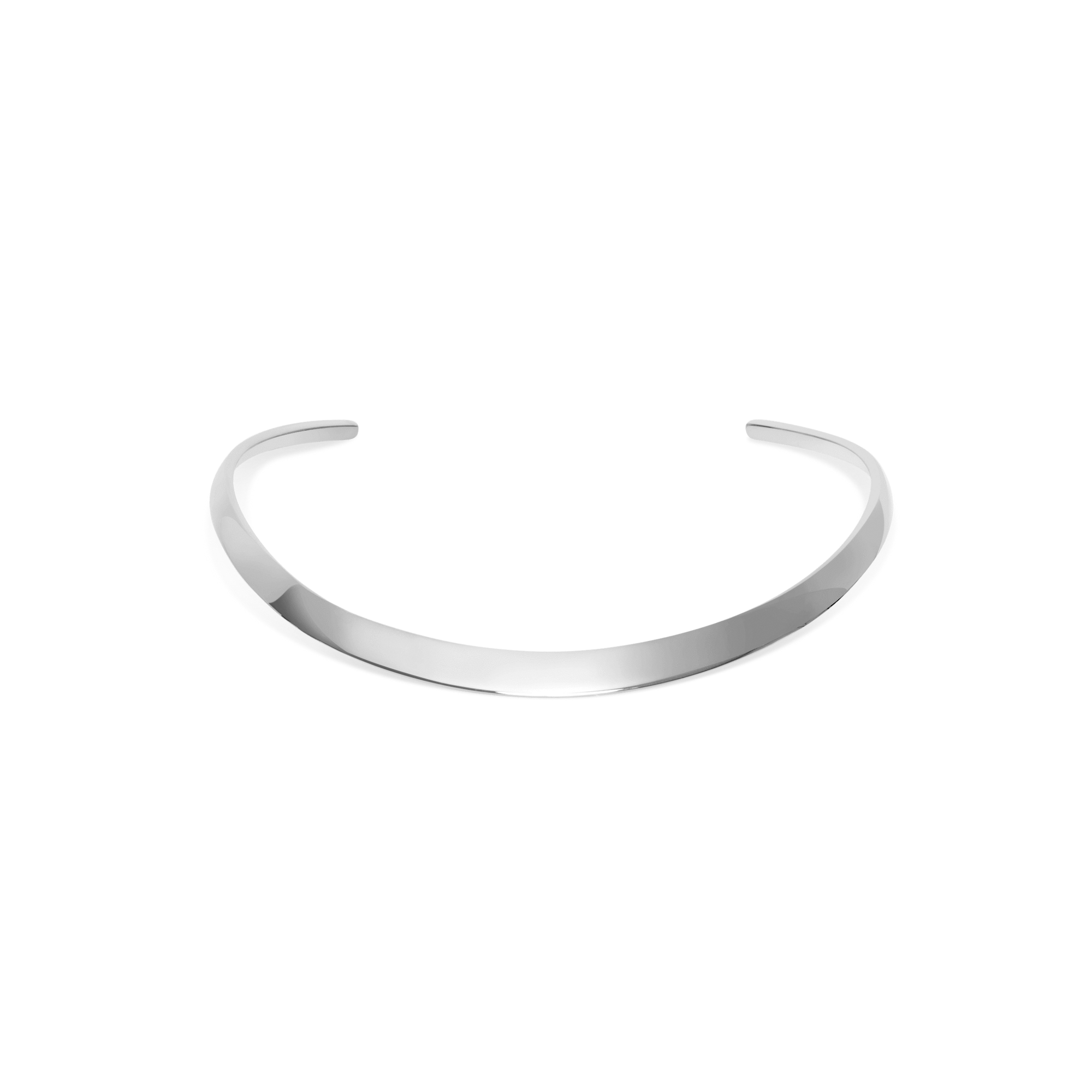 Collar Necklace Sterling Silver White Gold Vermeil 14k White Gold 18k White Gold     Front First