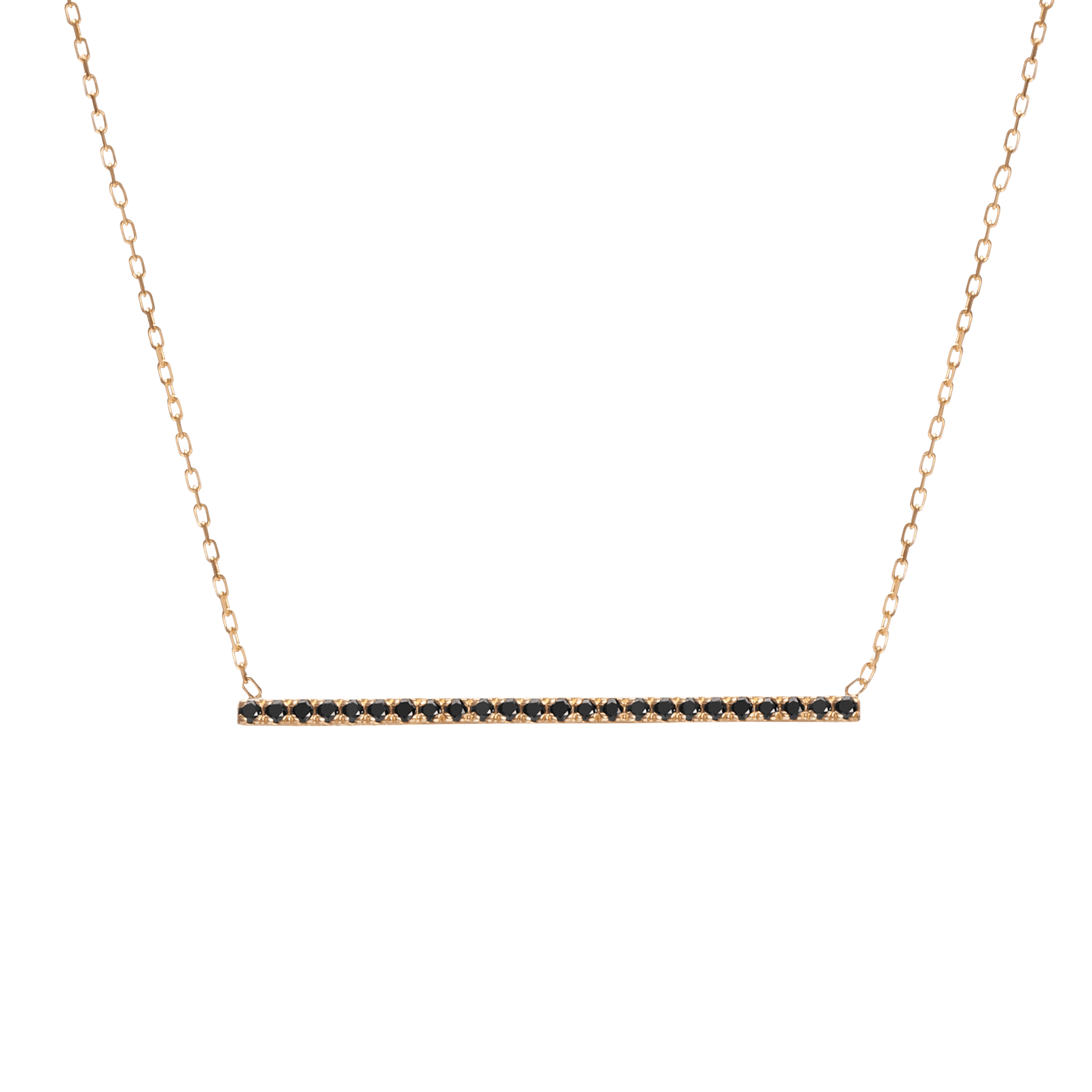Diamond Bar Pendant Yellow Gold Vermeil 14k Yellow Gold 18k Yellow Gold Black Diamonds