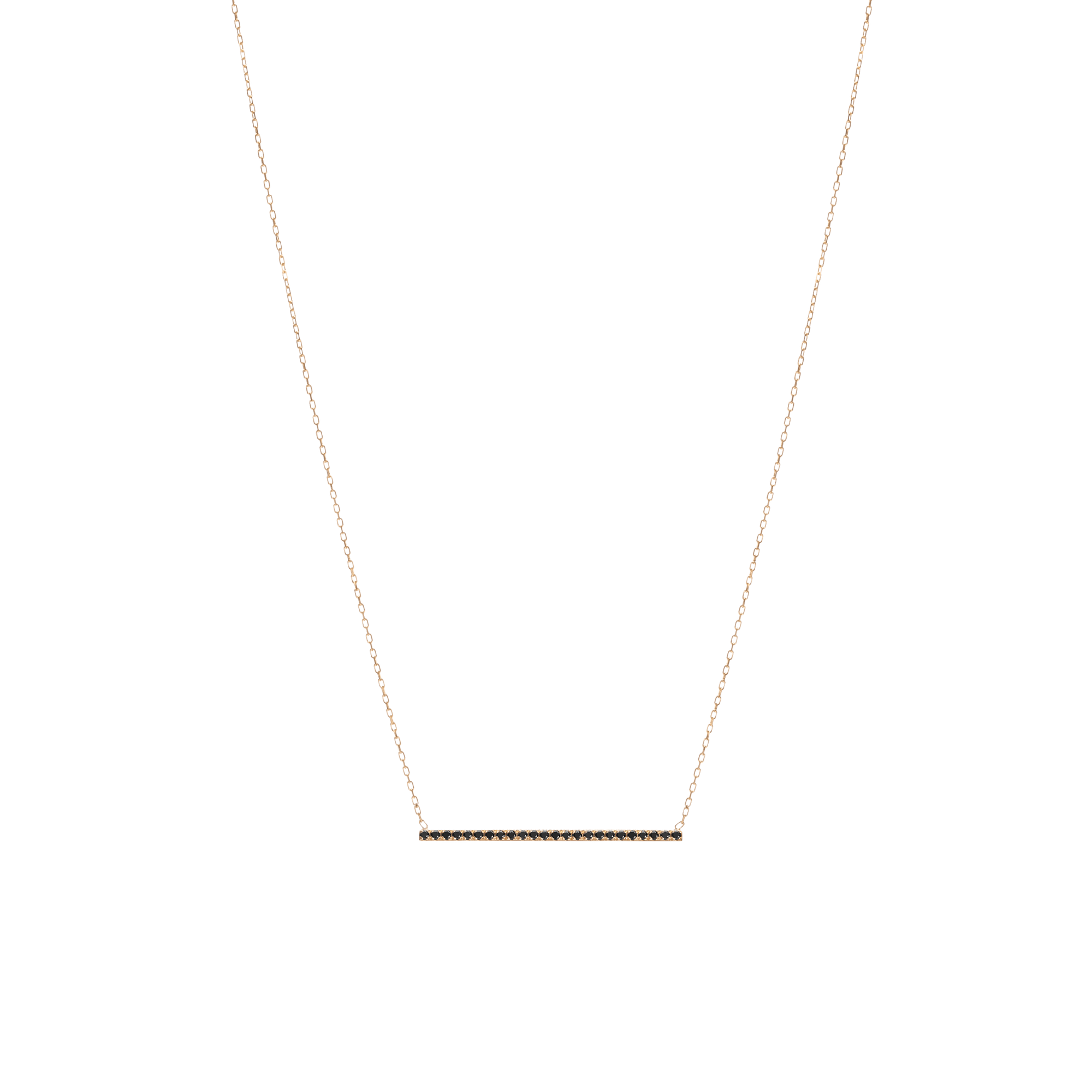 Diamond Bar Pendant Yellow Gold Vermeil 14k Yellow Gold 18k Yellow Gold Black Diamonds