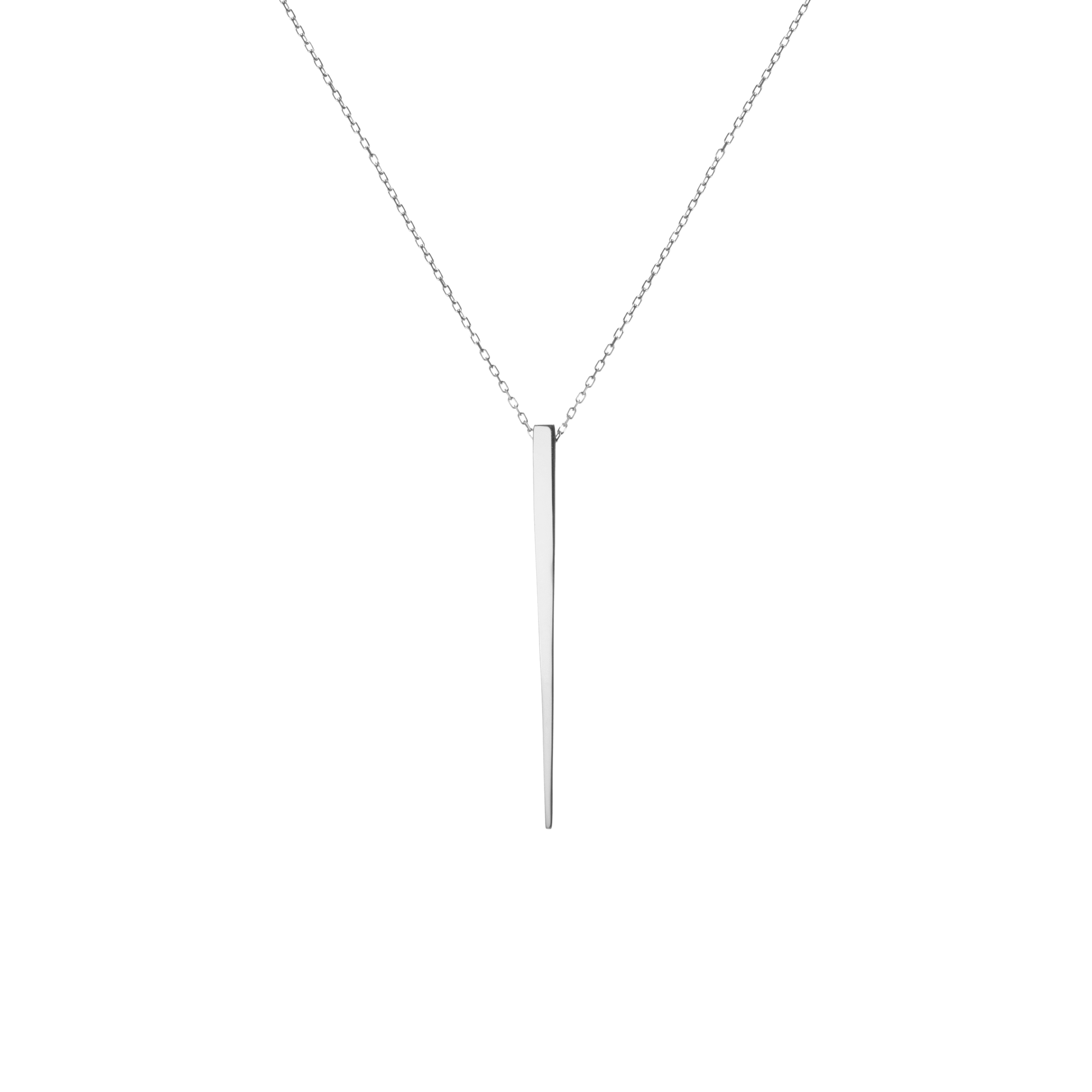 Obelisk Pendant Sterling Silver White Gold Vermeil 14k White Gold 18k White Gold     Front First