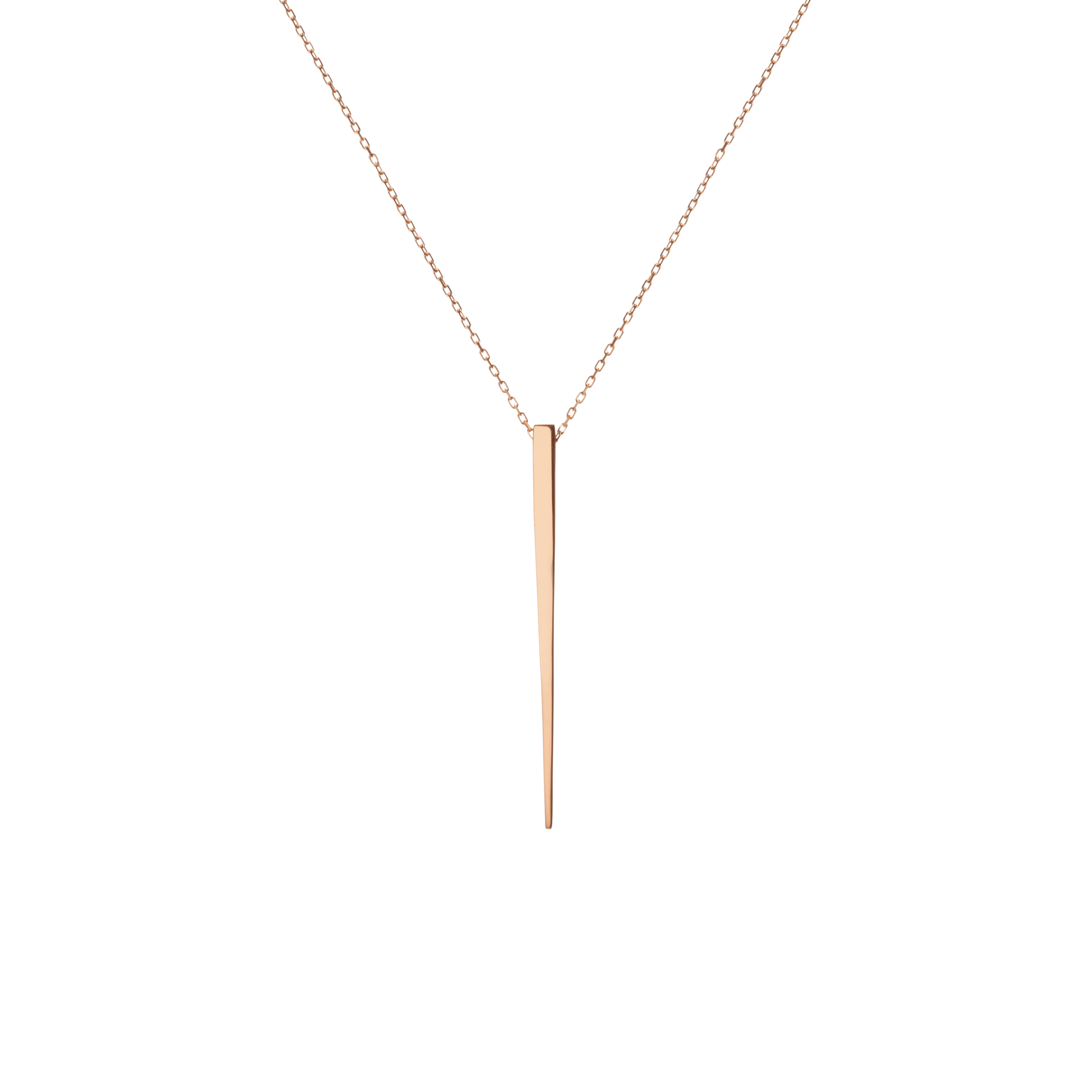 Obelisk Pendant Rose Gold Vermeil 14k Rose Gold 18k Rose Gold     Front First