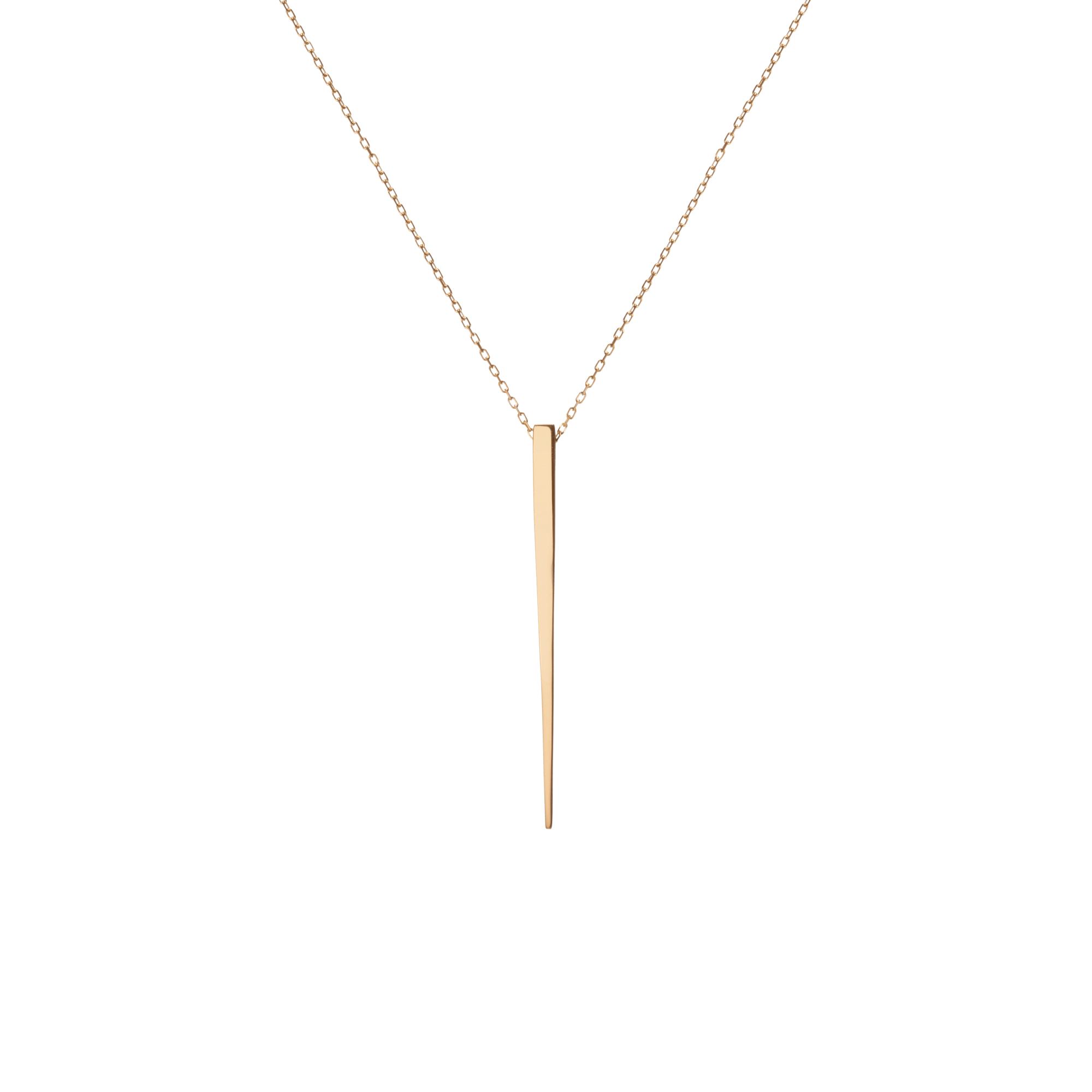 Obelisk Pendant Yellow Gold Vermeil 14k Yellow Gold 18k Yellow Gold     Front First