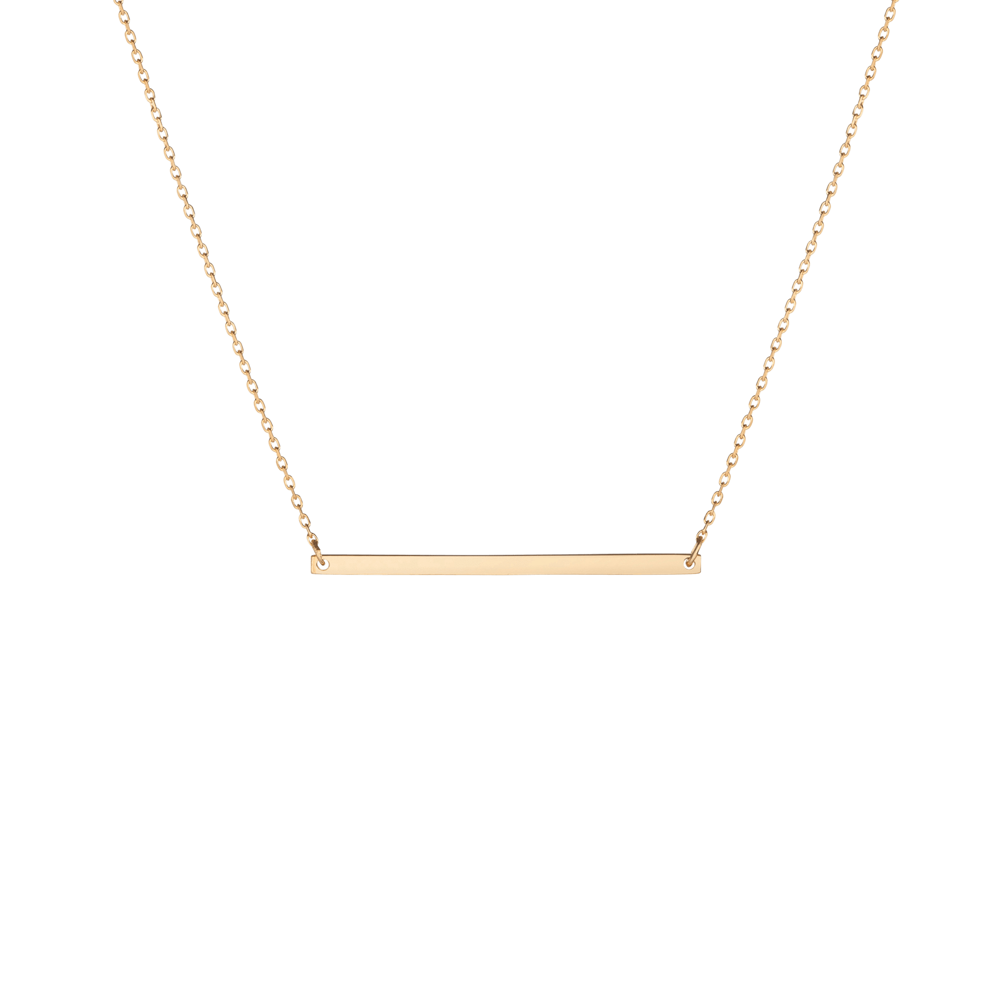 Gold Bar Necklace Yellow Gold Vermeil 14k Yellow Gold 18k Yellow Gold     Front First