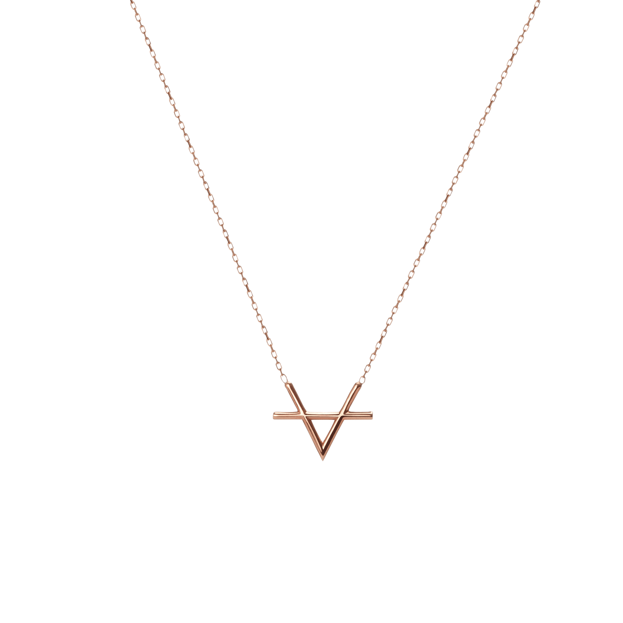 Icon Necklace Rose Gold Vermeil 14k Rose Gold 18k Rose Gold     Front First