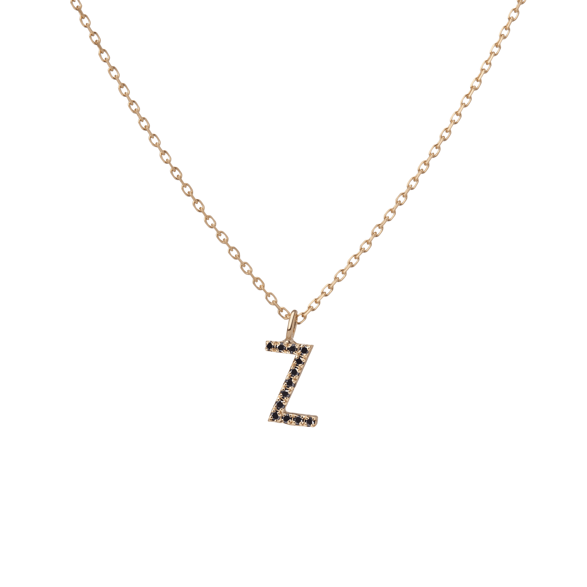 14k Yellow Gold 18k Yellow Gold Black Diamonds -Z-