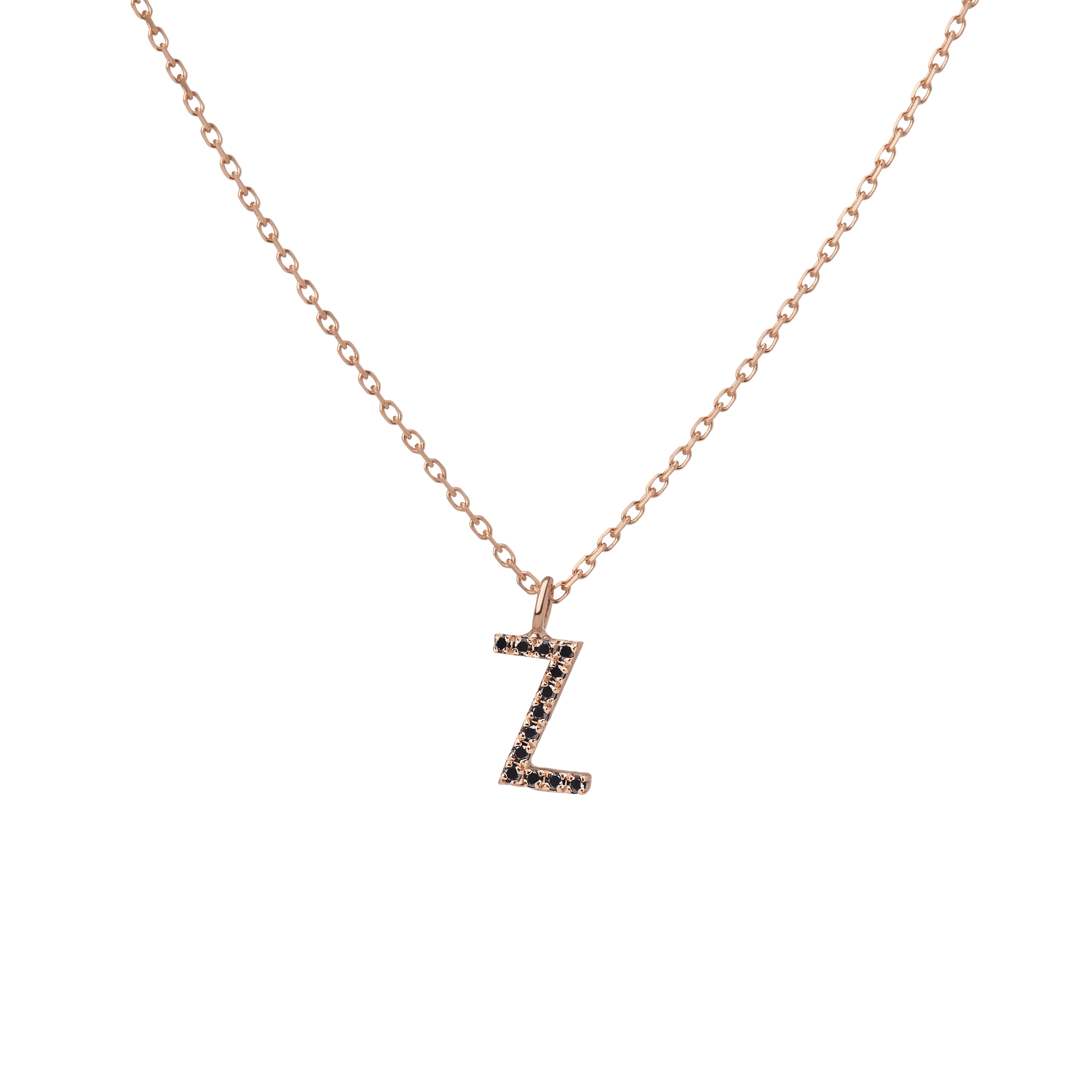 14k Rose Gold 18k Rose Gold Black Diamonds -Z-