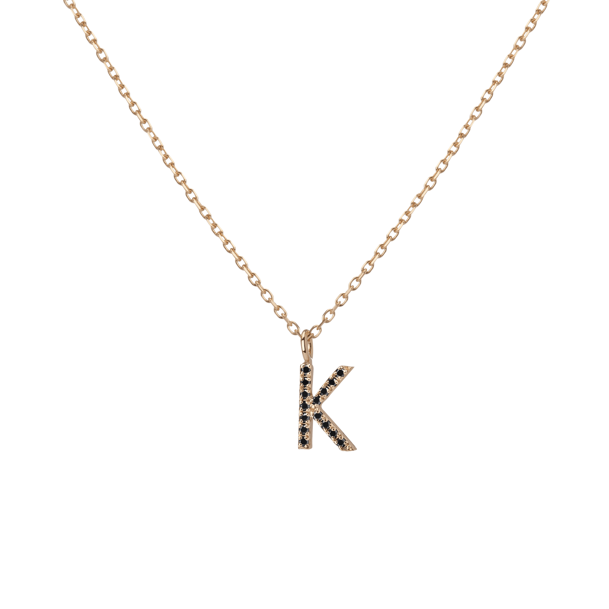 14k Yellow Gold 18k Yellow Gold Black Diamonds -K-
