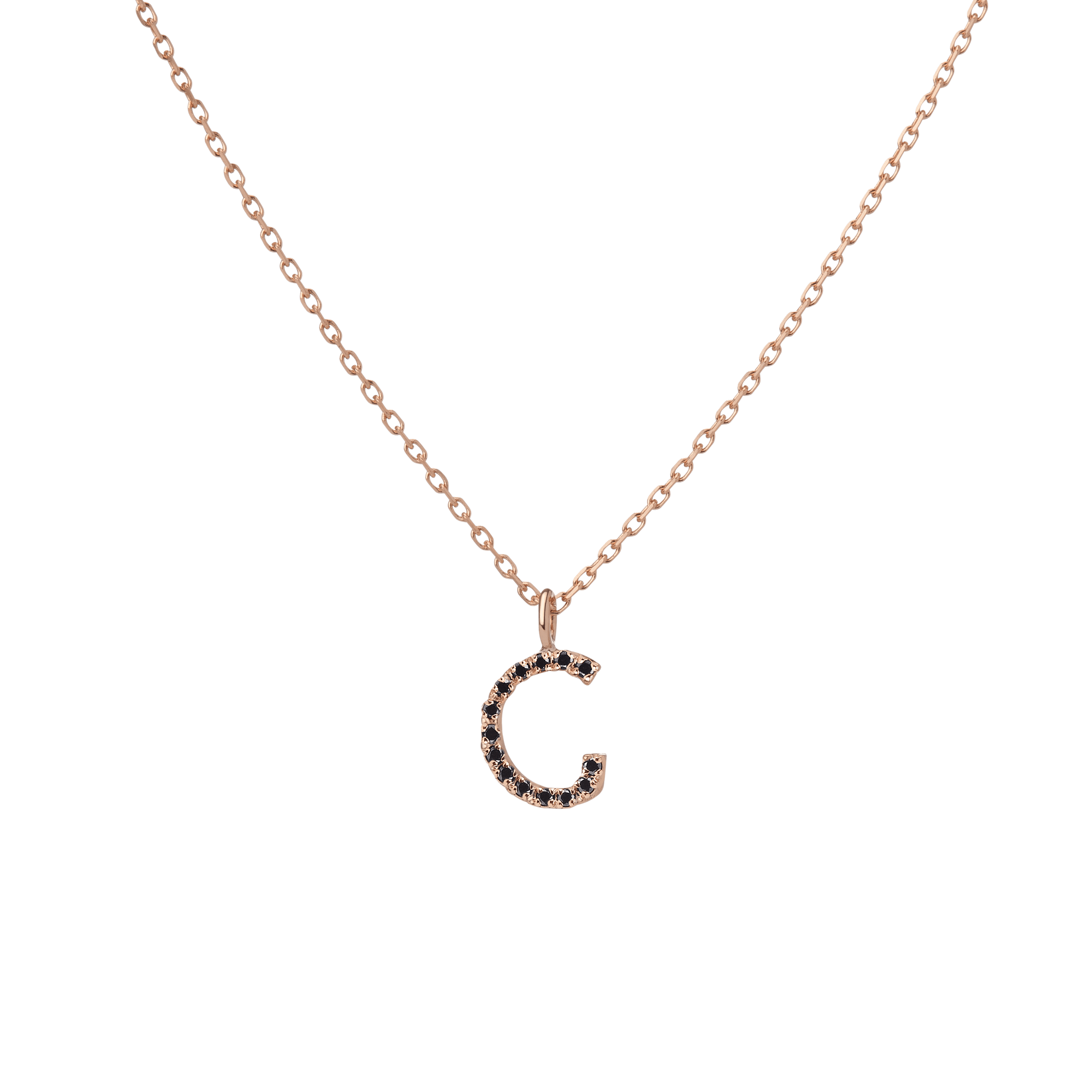 14k Rose Gold 18k Rose Gold Black Diamonds -G-