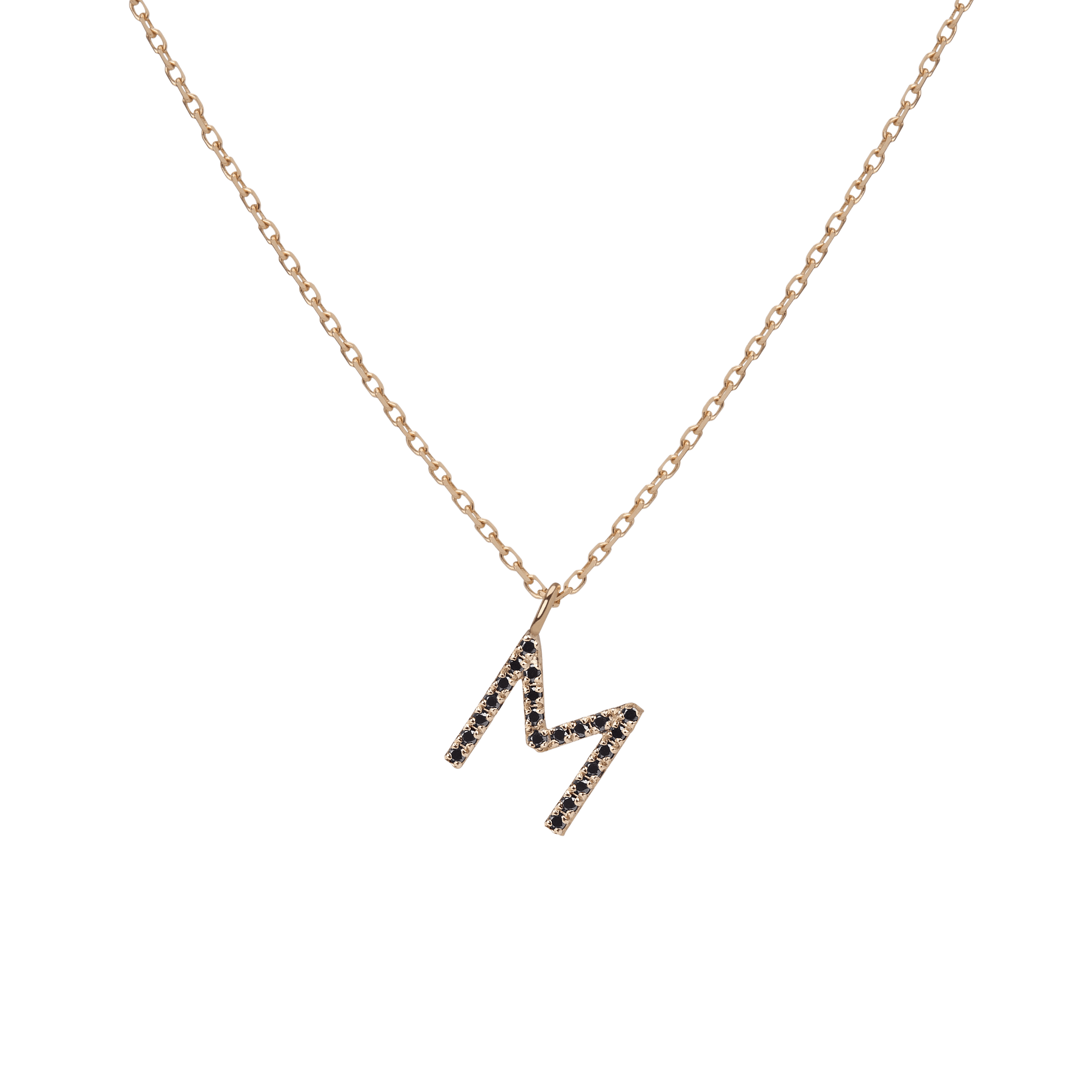 14k Yellow Gold 18k Yellow Gold Black Diamonds -M-