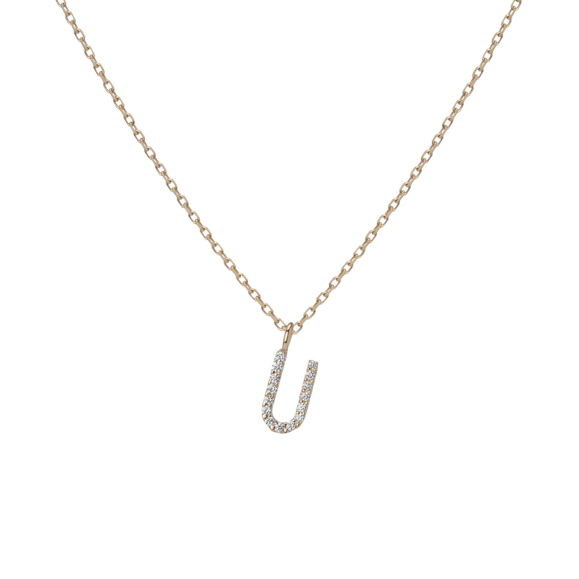 14k Yellow Gold 18k Yellow Gold White Diamonds -U-