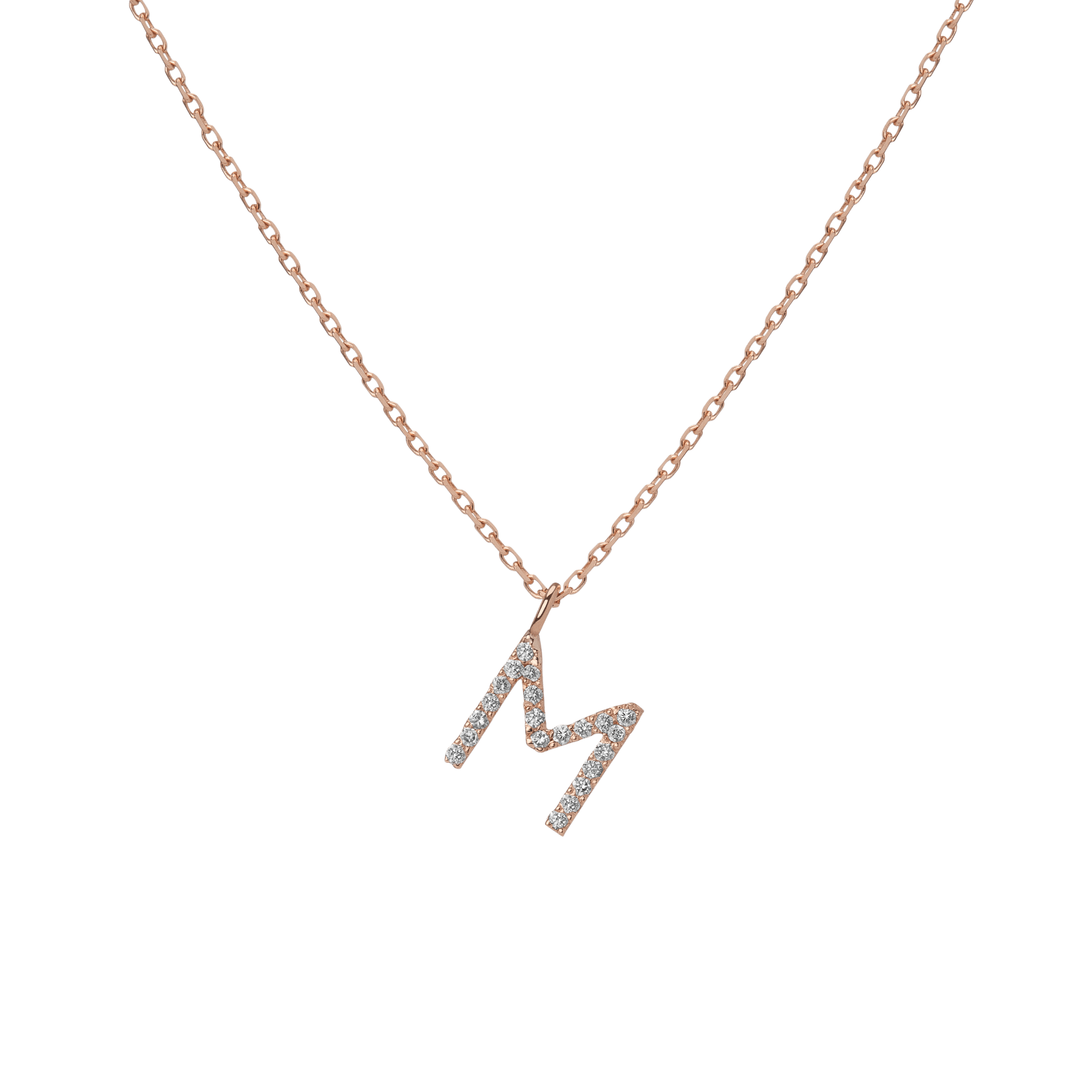 14k Rose Gold 18k Rose Gold White Diamonds -M-