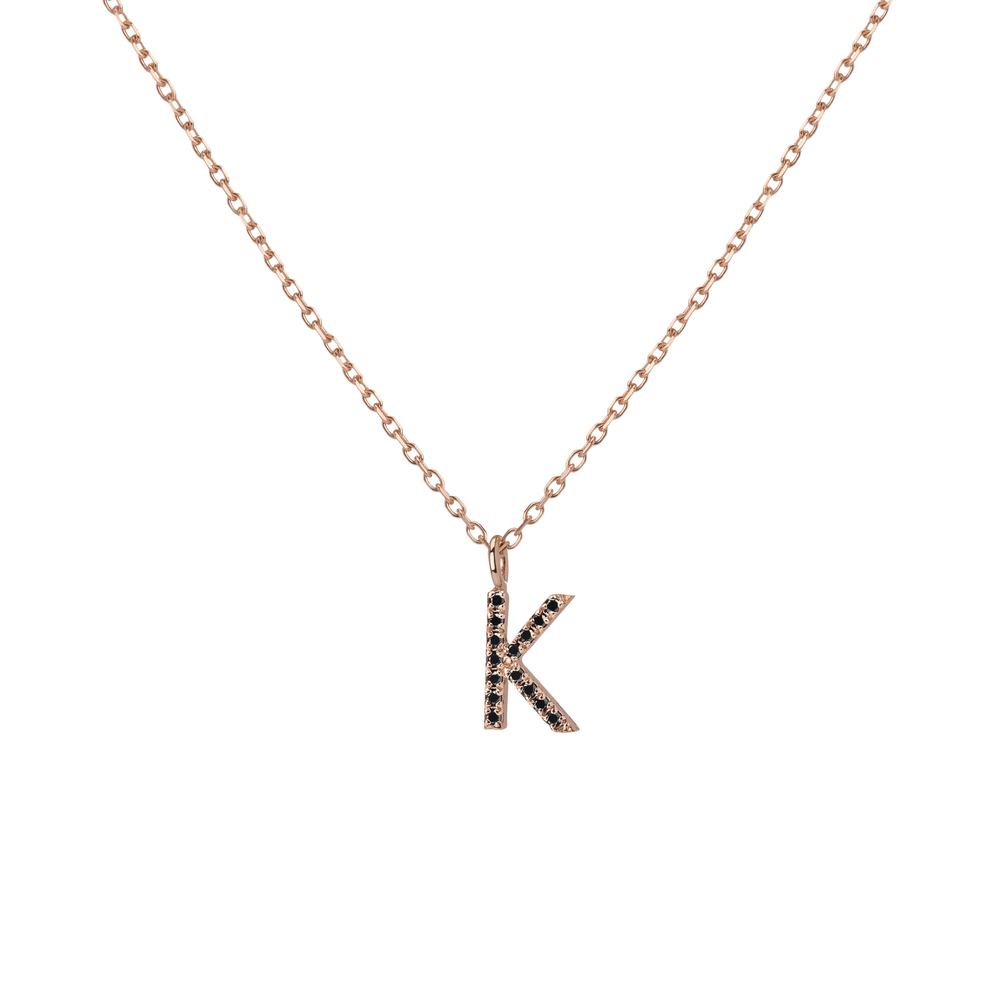 14k Rose Gold 18k Rose Gold Black Diamonds -K-