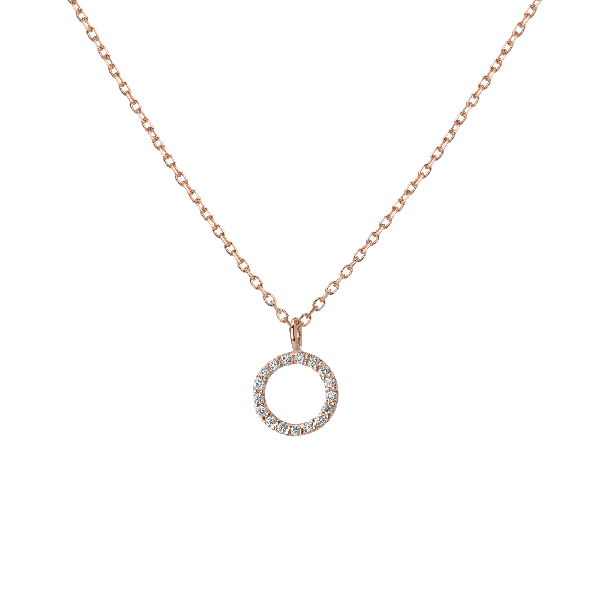 14k Rose Gold 18k Rose Gold White Diamonds -O-