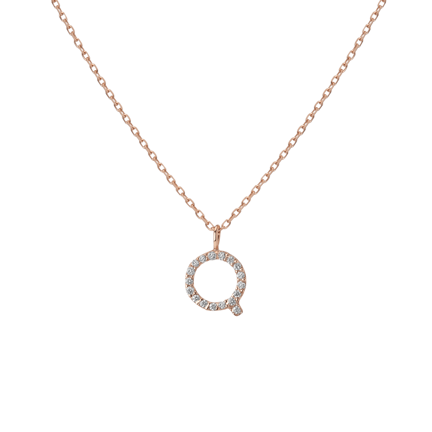 14k Rose Gold 18k Rose Gold White Diamonds -Q-