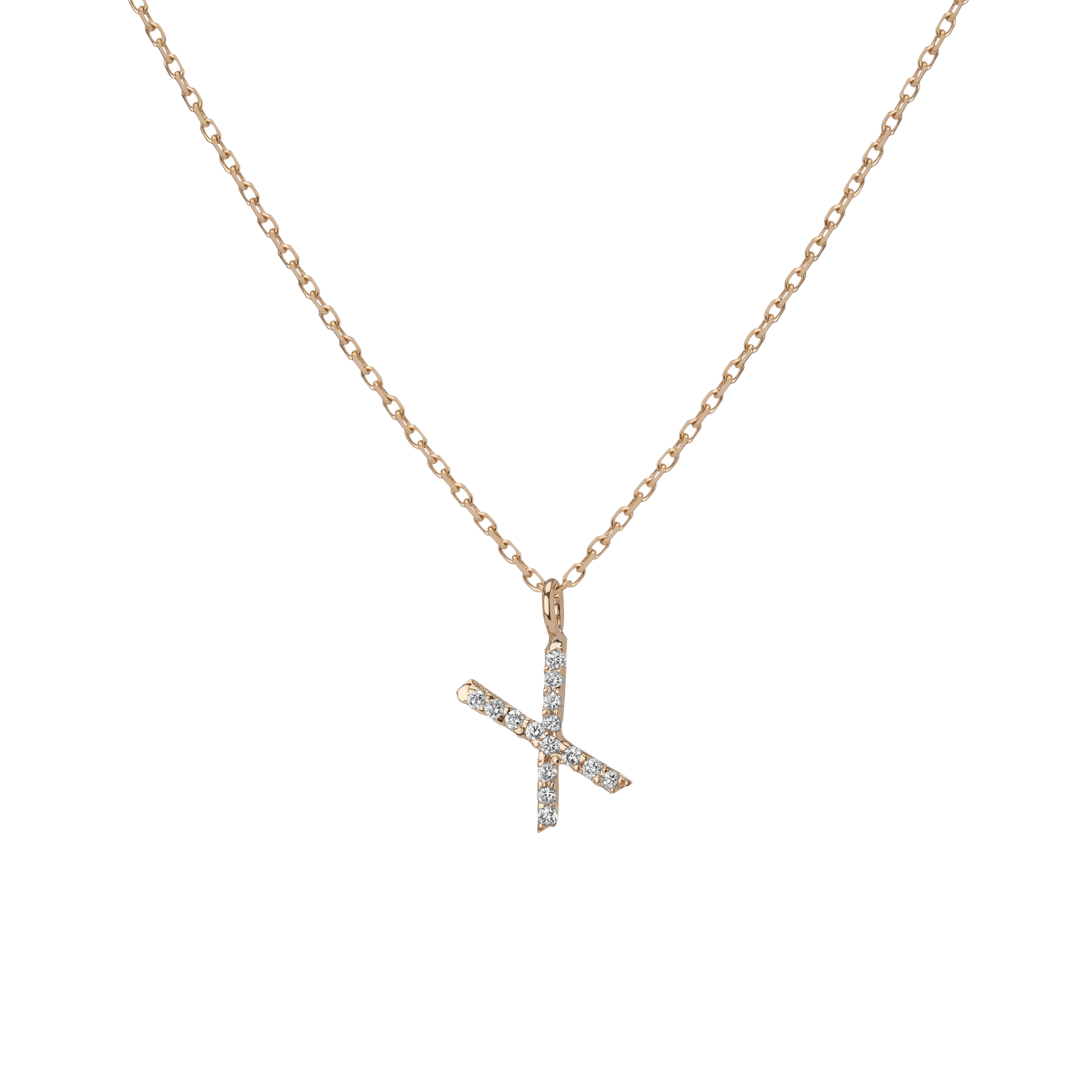 14k Yellow Gold 18k Yellow Gold White Diamonds -X-