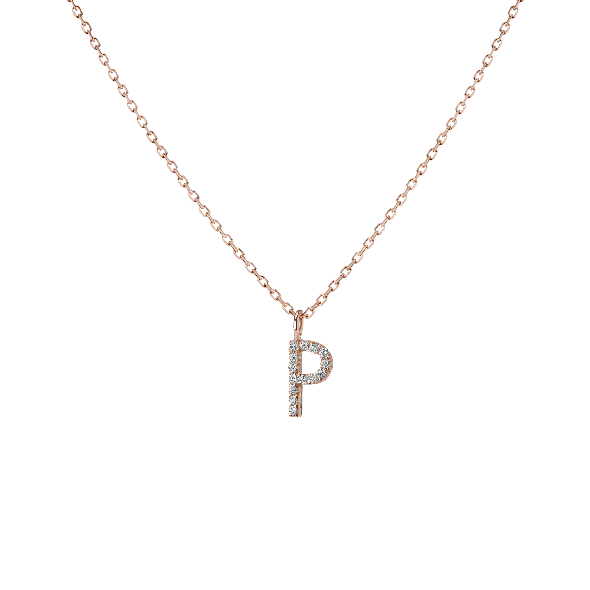14k Rose Gold 18k Rose Gold White Diamonds -P-