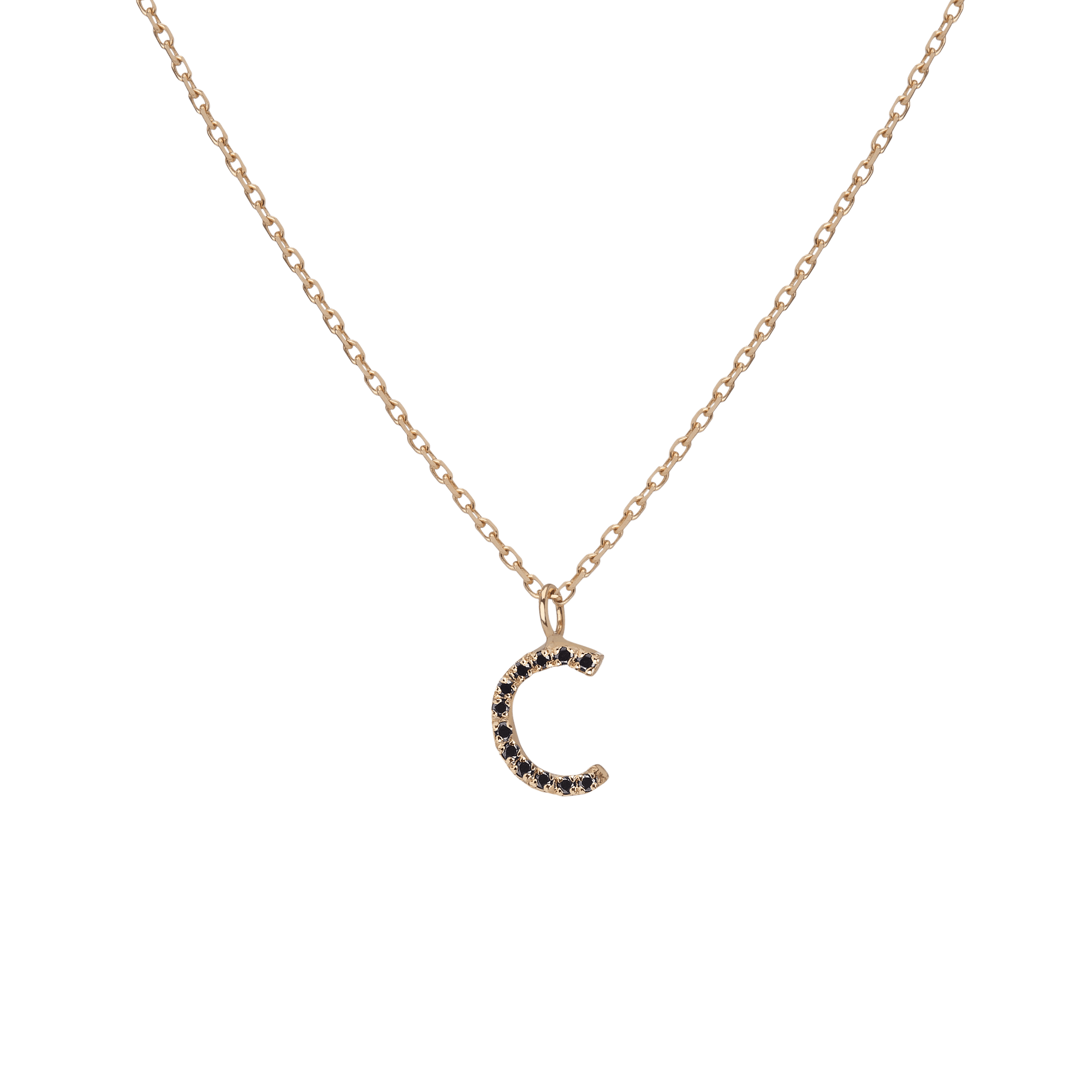 14k Yellow Gold 18k Yellow Gold Black Diamonds -C-