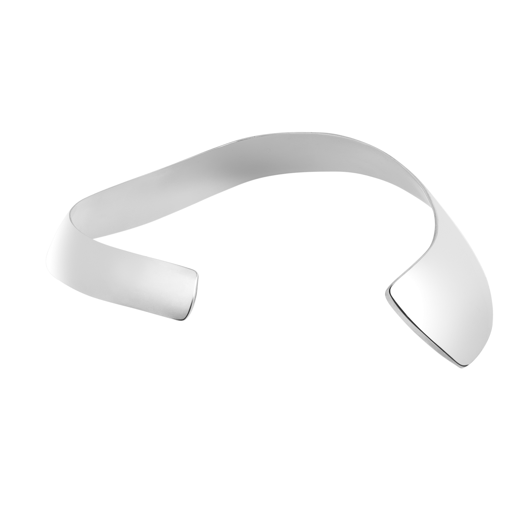 Arc Necklace Sterling Silver White Gold Vermeil 14k White Gold 18k White Gold Laid down