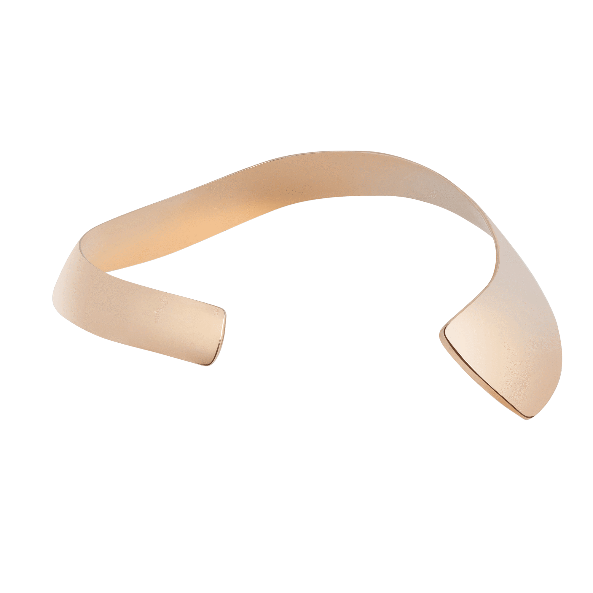 Arc Necklace Rose Gold Vermeil 14k Rose Gold 18k Rose Gold Laid down
