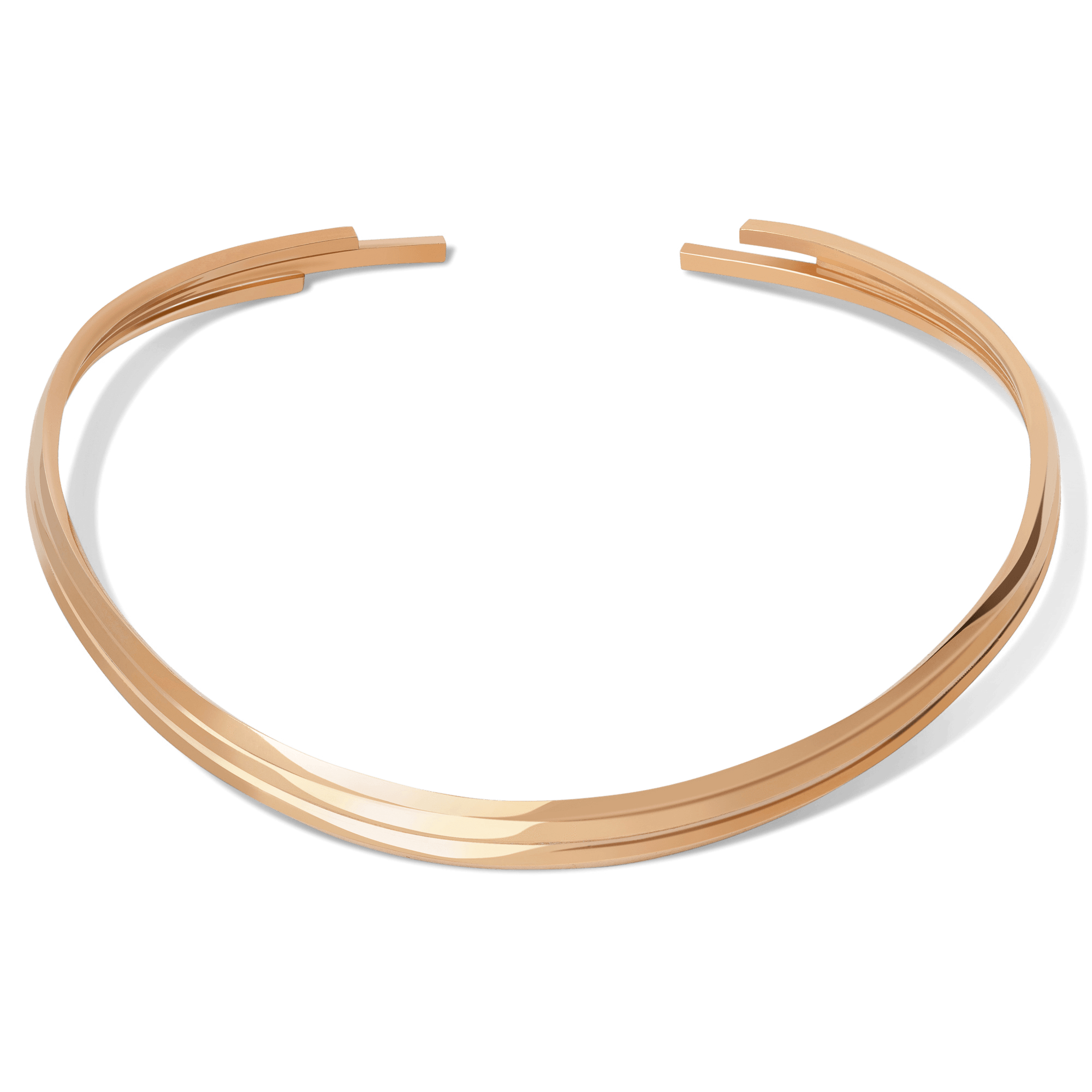 Tribar Collar Rose Gold Vermeil 14k Rose Gold 18k Rose Gold   Front First