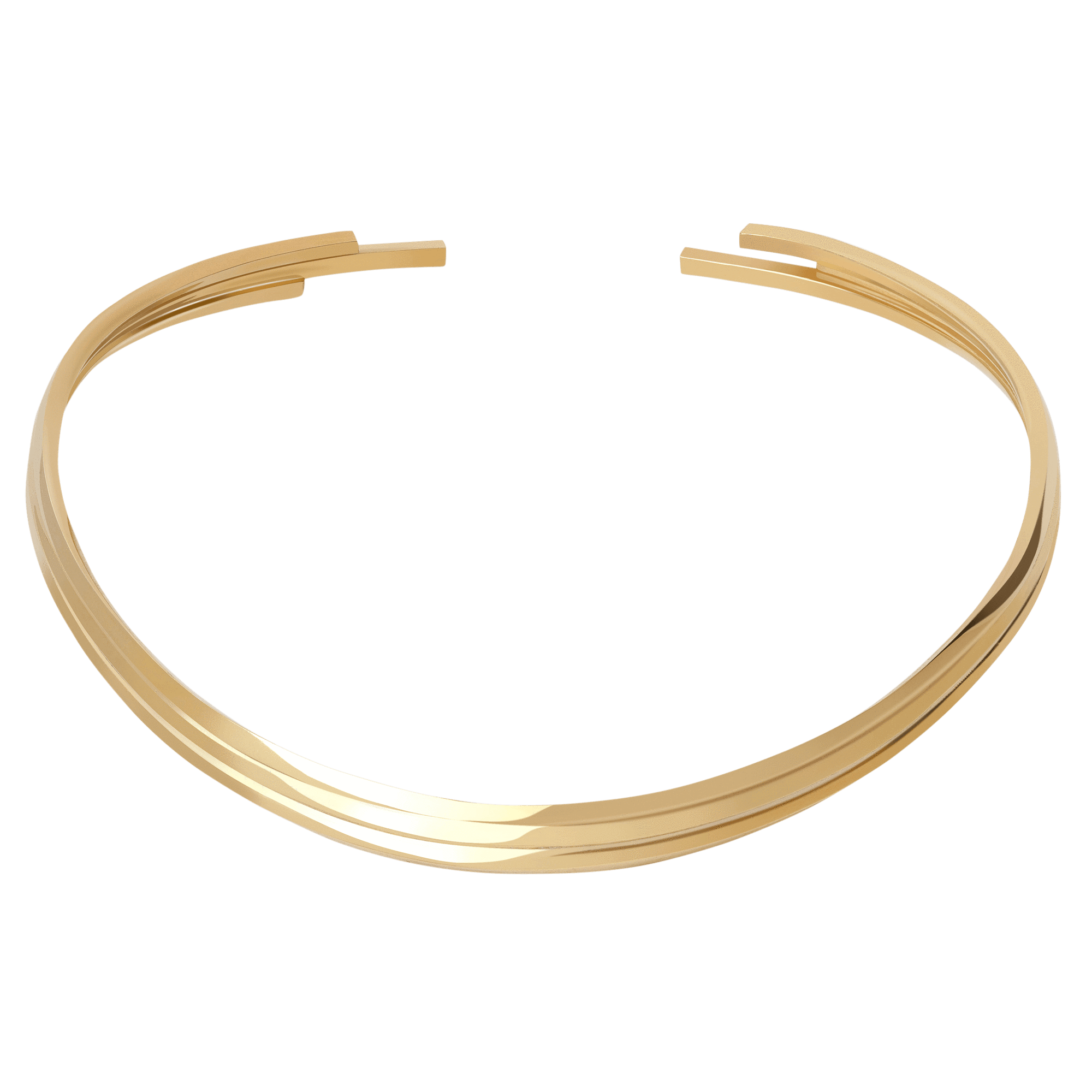 Tribar Collar Yellow Gold Vermeil 14k Yellow Gold 18k Yellow Gold   Front First