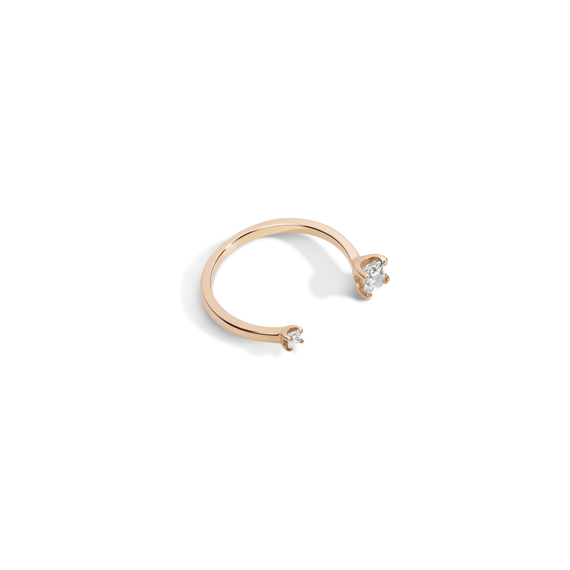 Zeitgeist Ring Yellow Gold Vermeil 14k Yellow Gold 18k Yellow Gold White Diamonds Laid down