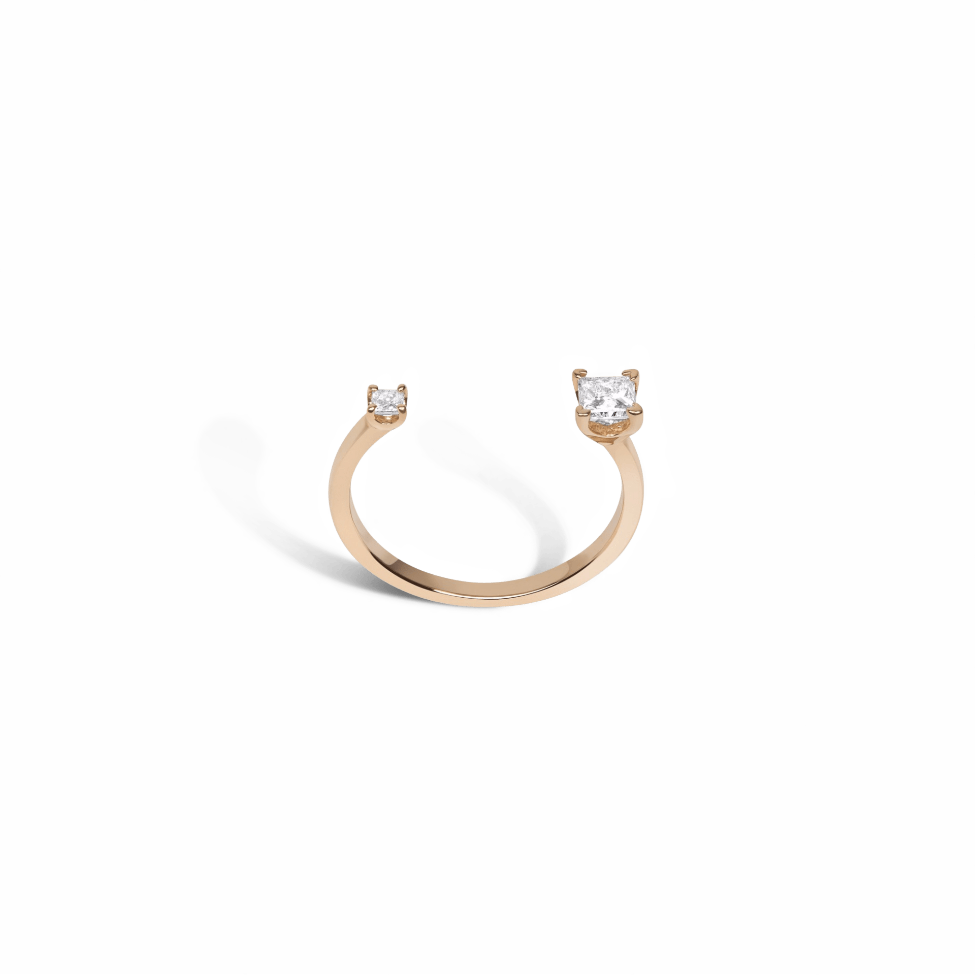 Zeitgeist Ring Yellow Gold Vermeil 14k Yellow Gold 18k Yellow Gold White Diamonds     Front First